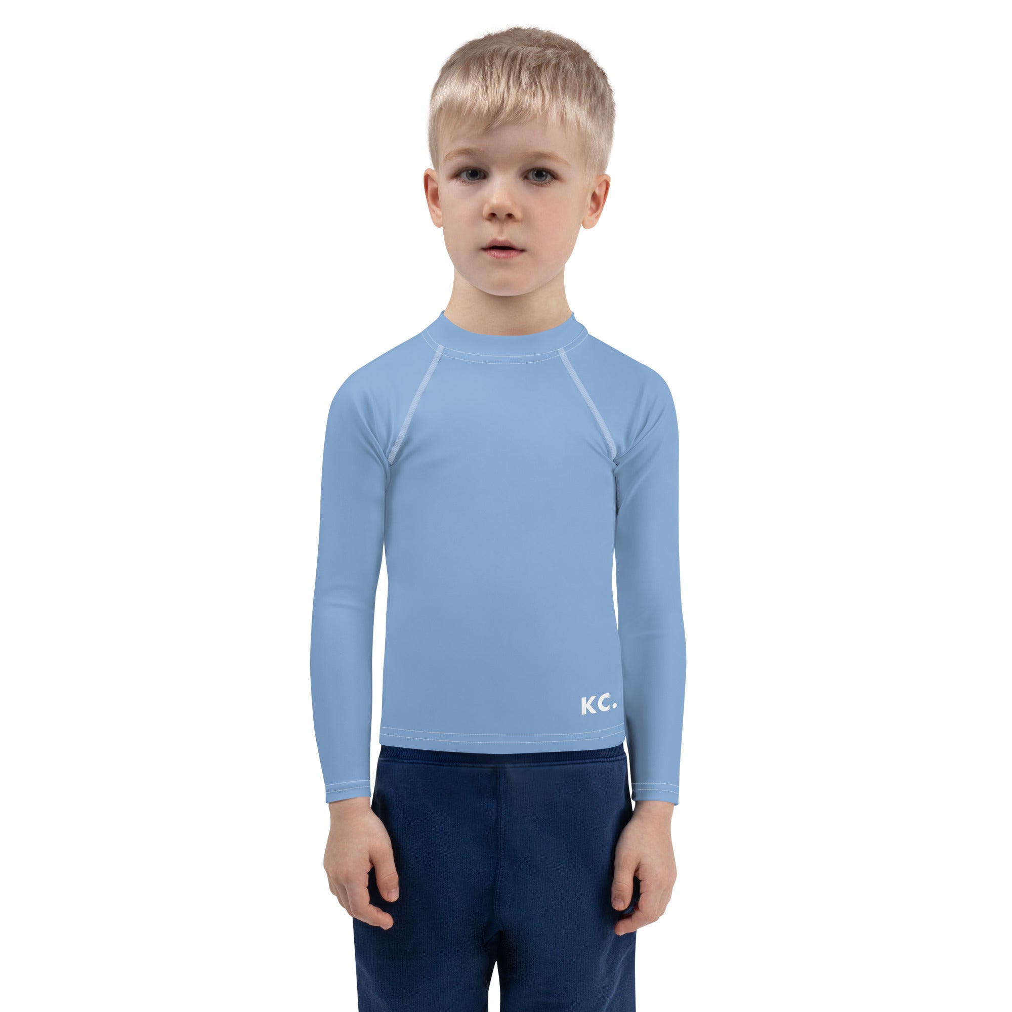 Kids Rash Guard Light Blue