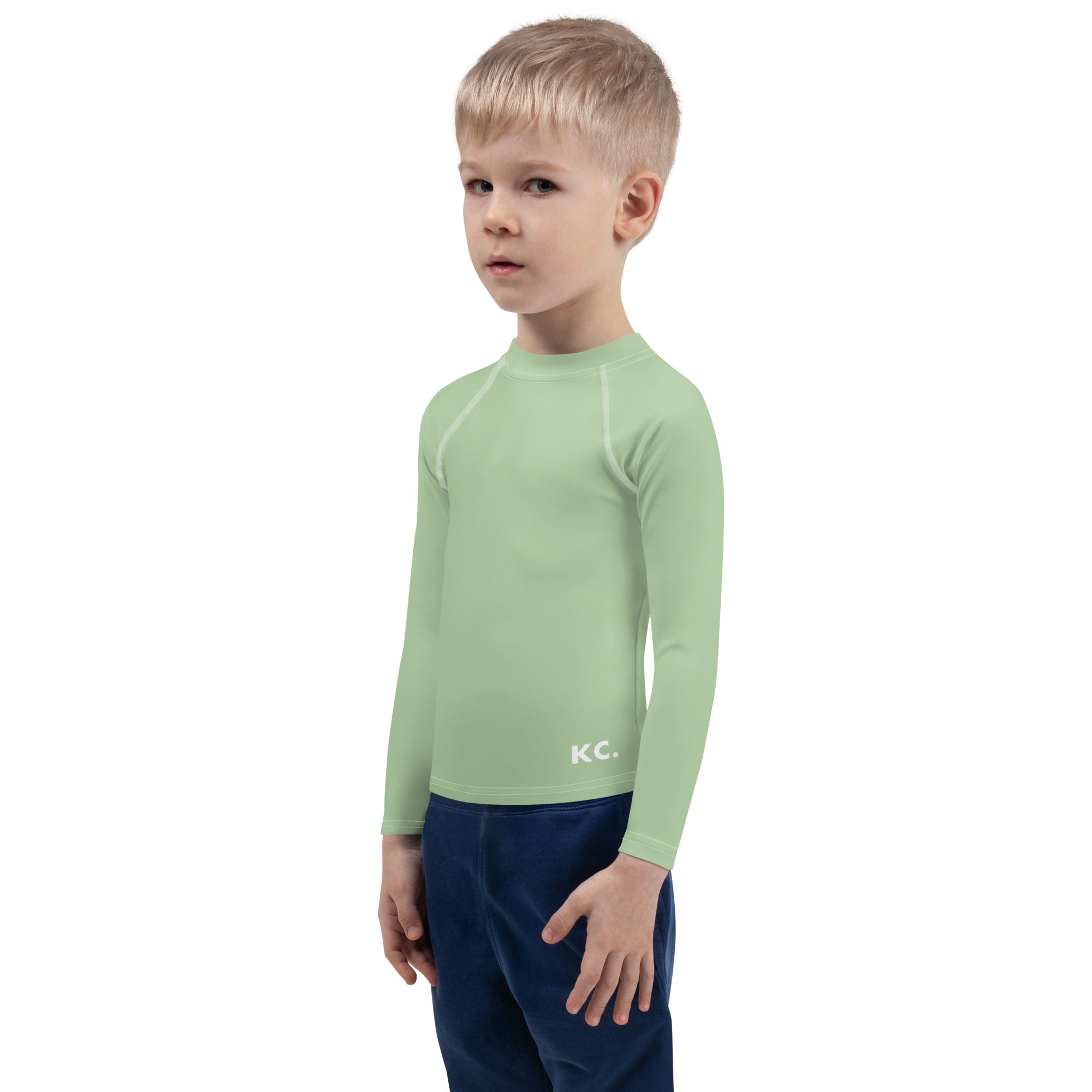 Kids Rash Guard Light Green