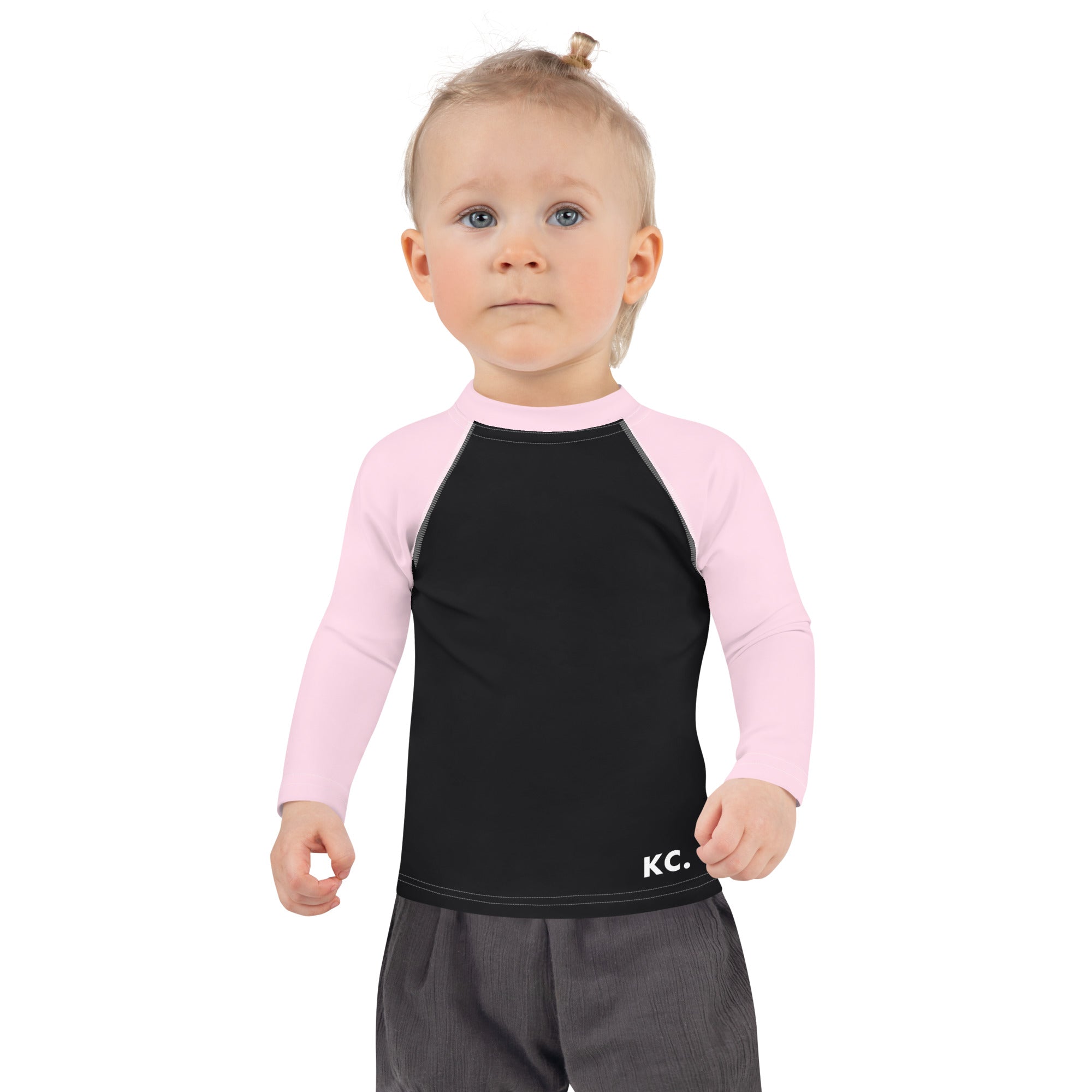 Kids Rash Guard Pink And Black