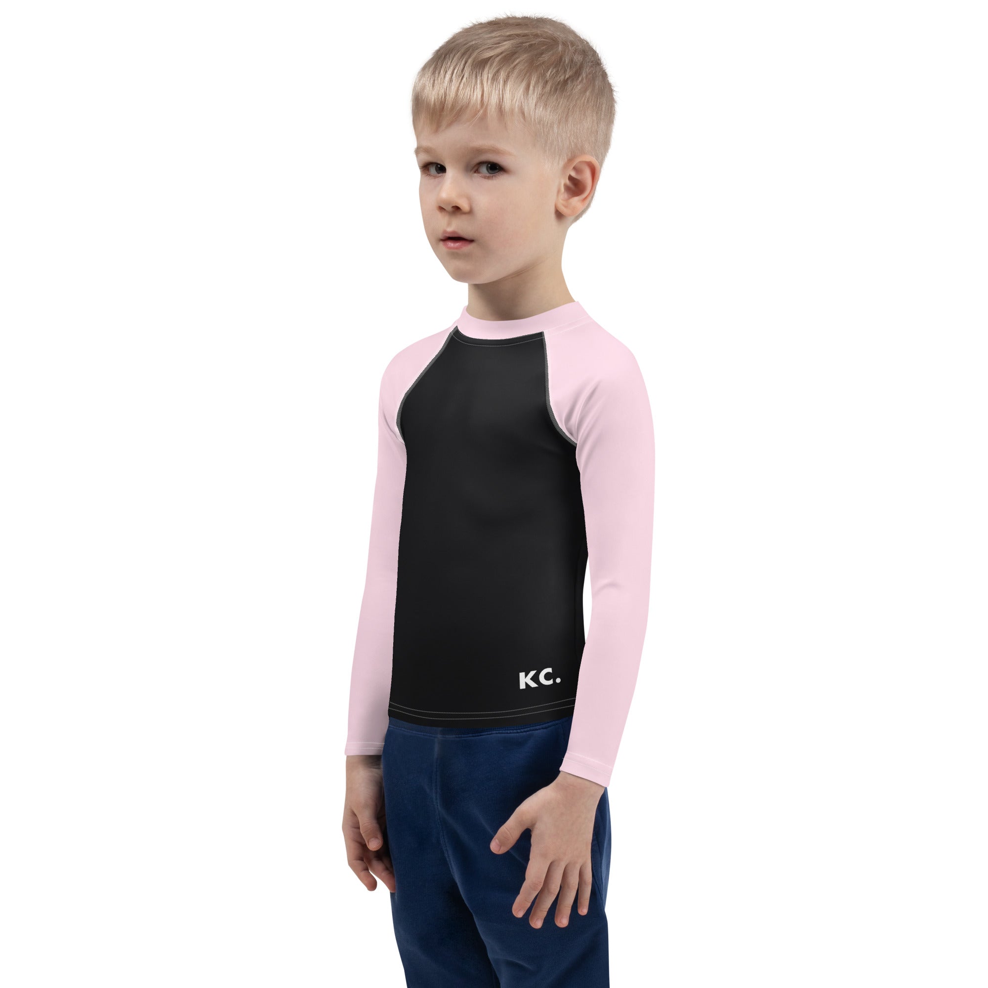 Kids Rash Guard Pink And Black