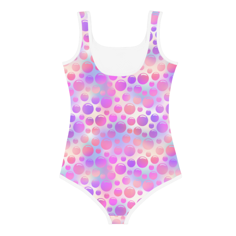 Kids Swimsuit Bubbles Pink and Blue