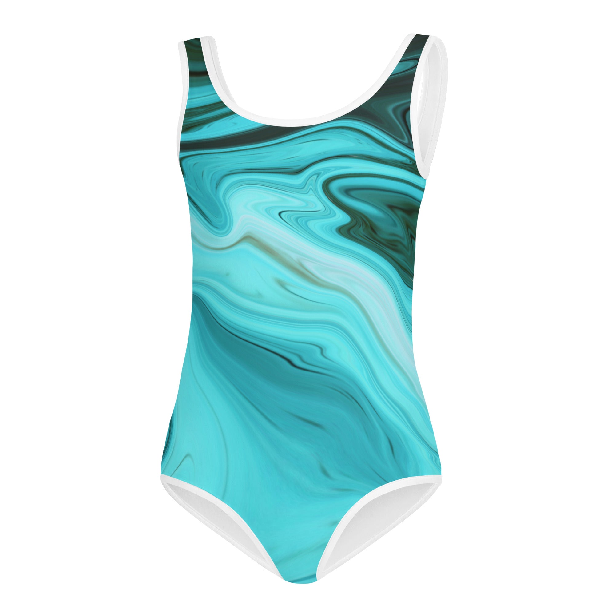 Kids Swimsuit Liquide Marble Blue
