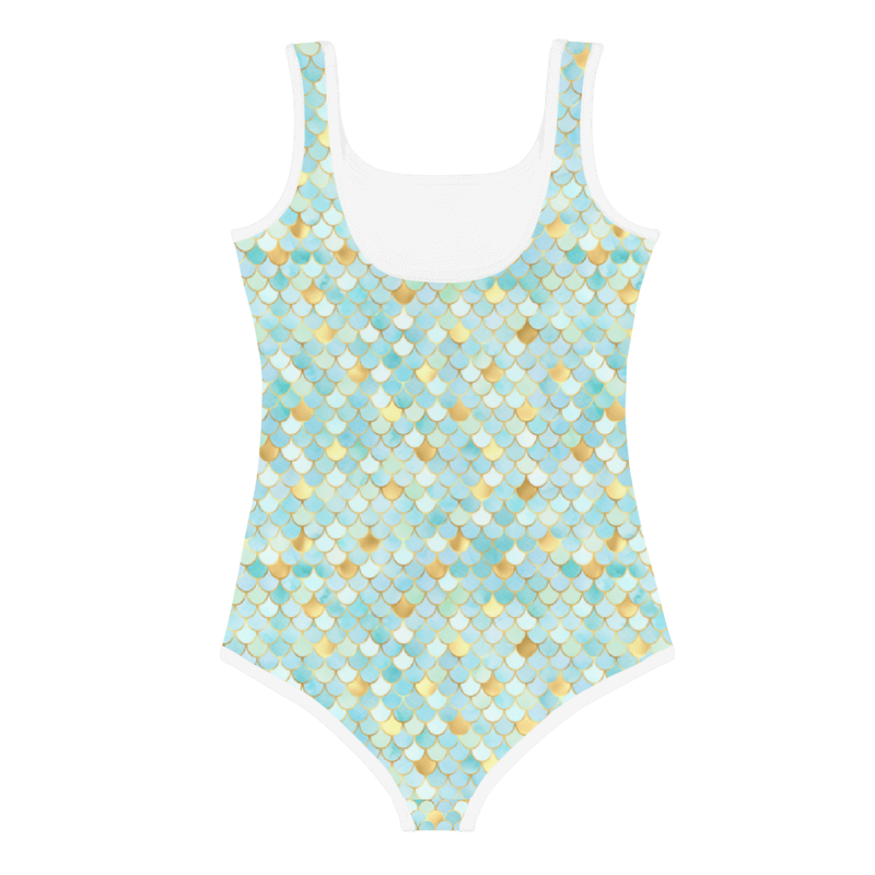 Kids Swimsuit Mermaid Cyan