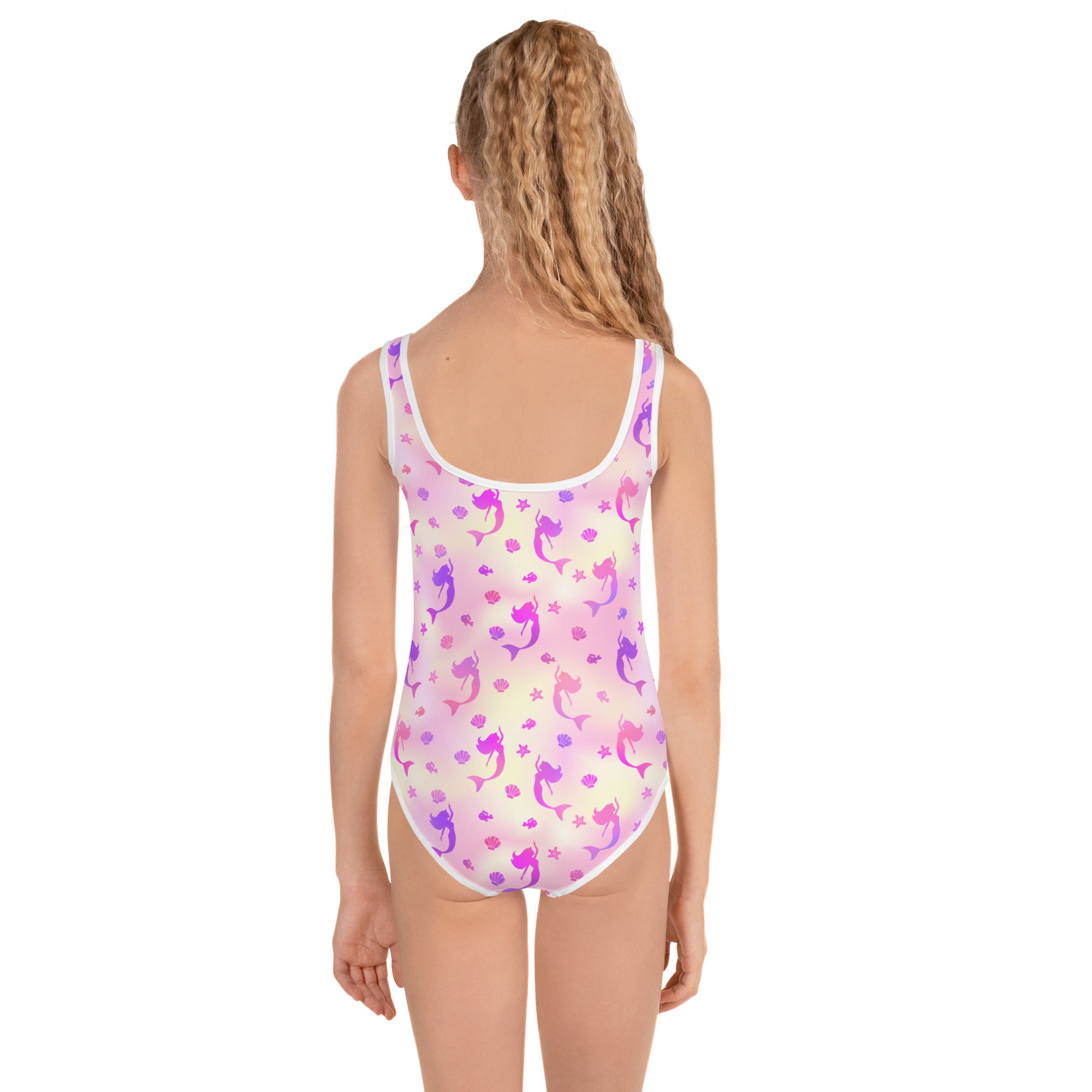 Kids Swimsuit Mermaid Pink and Blue