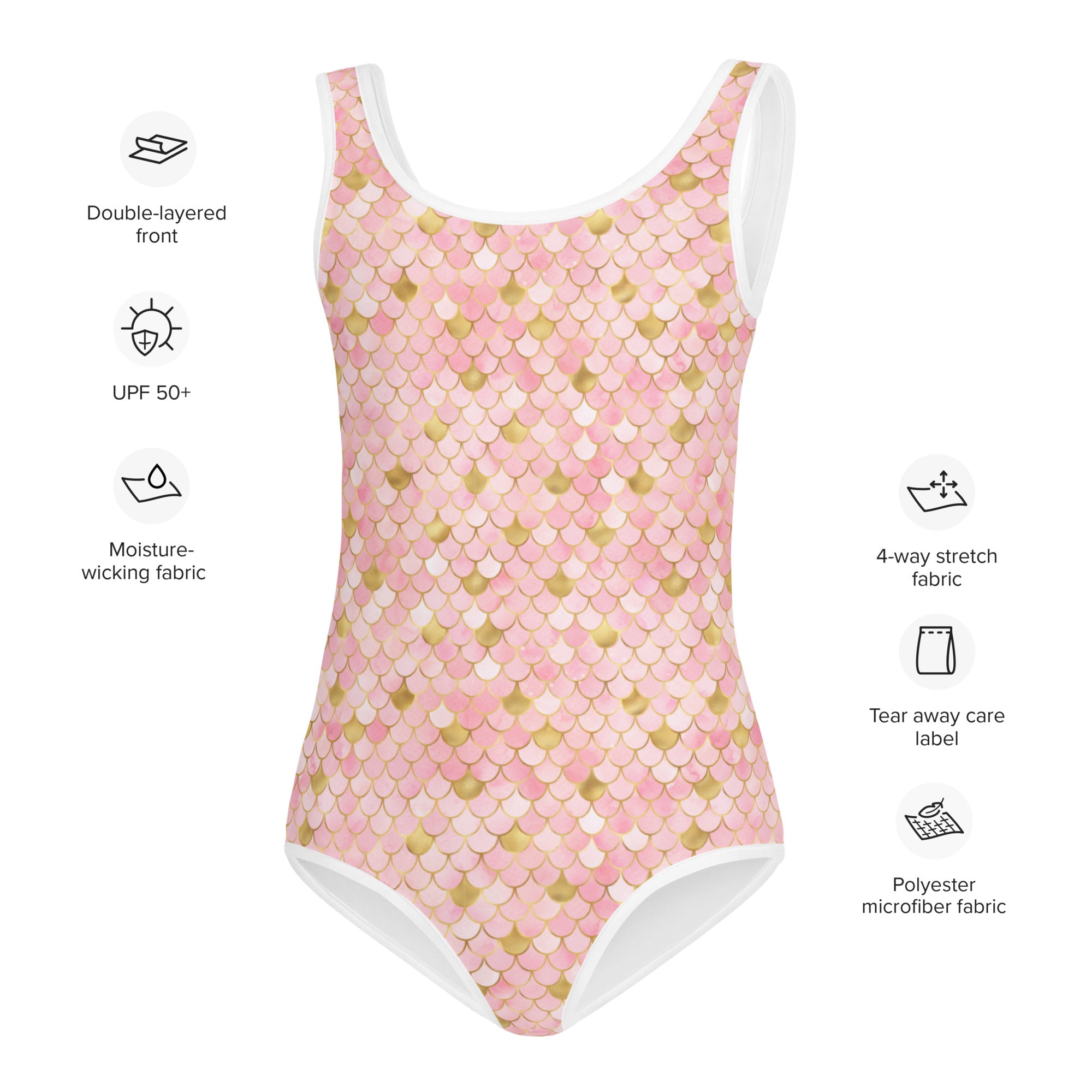 Kids Swimsuit Mermaid Pink
