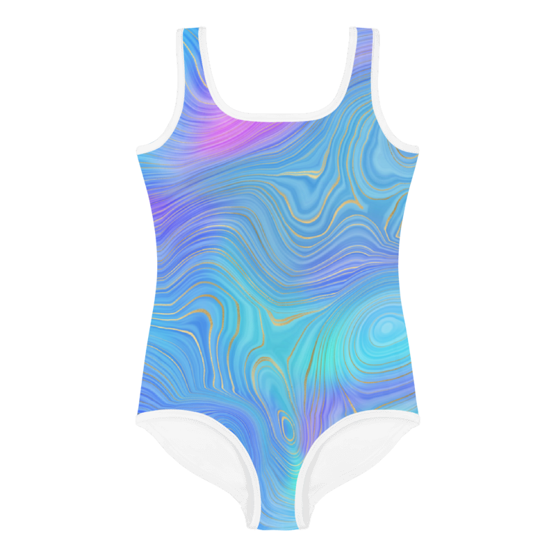 Kids Swimsuit Rainbow Blue