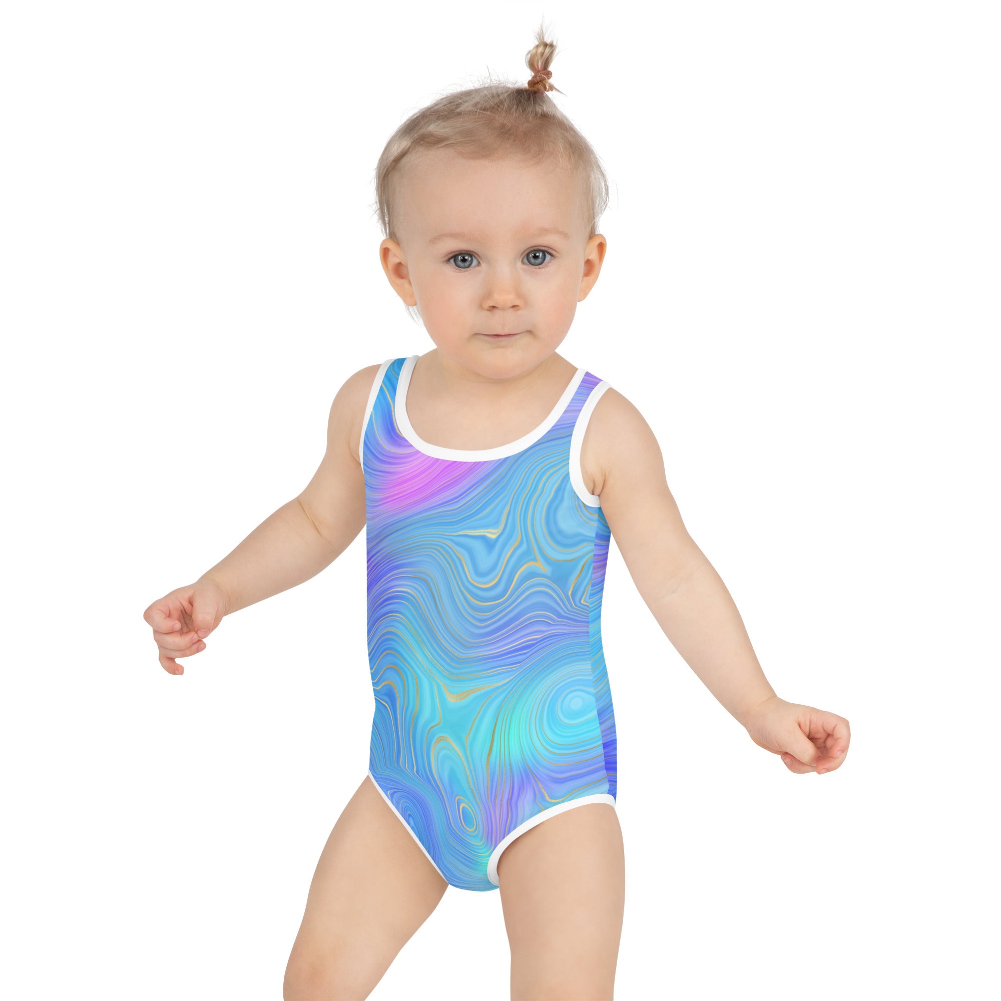 Kids Swimsuit Rainbow Blue