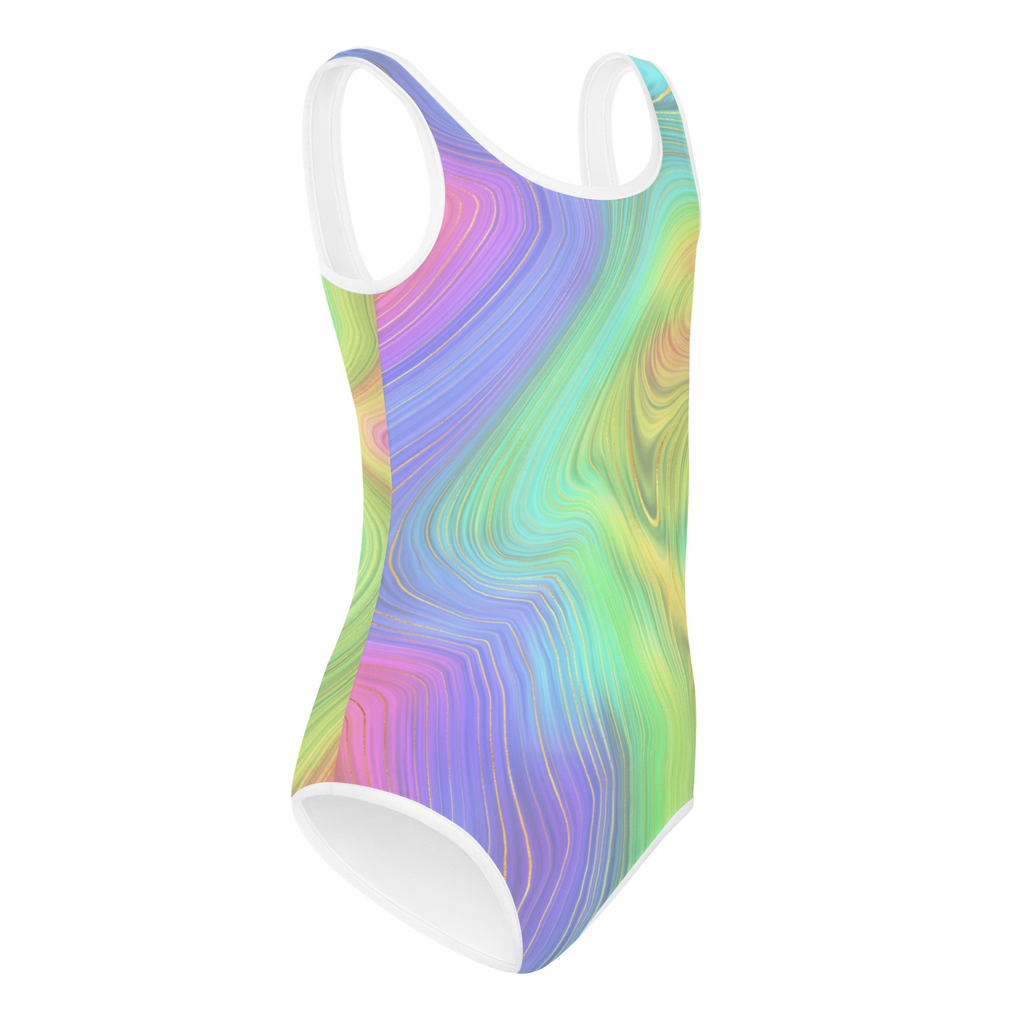 Kids Swimsuit Rainbow Yellow