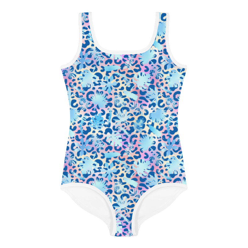 Kids Swimsuit Summer Leopard and Leafs
