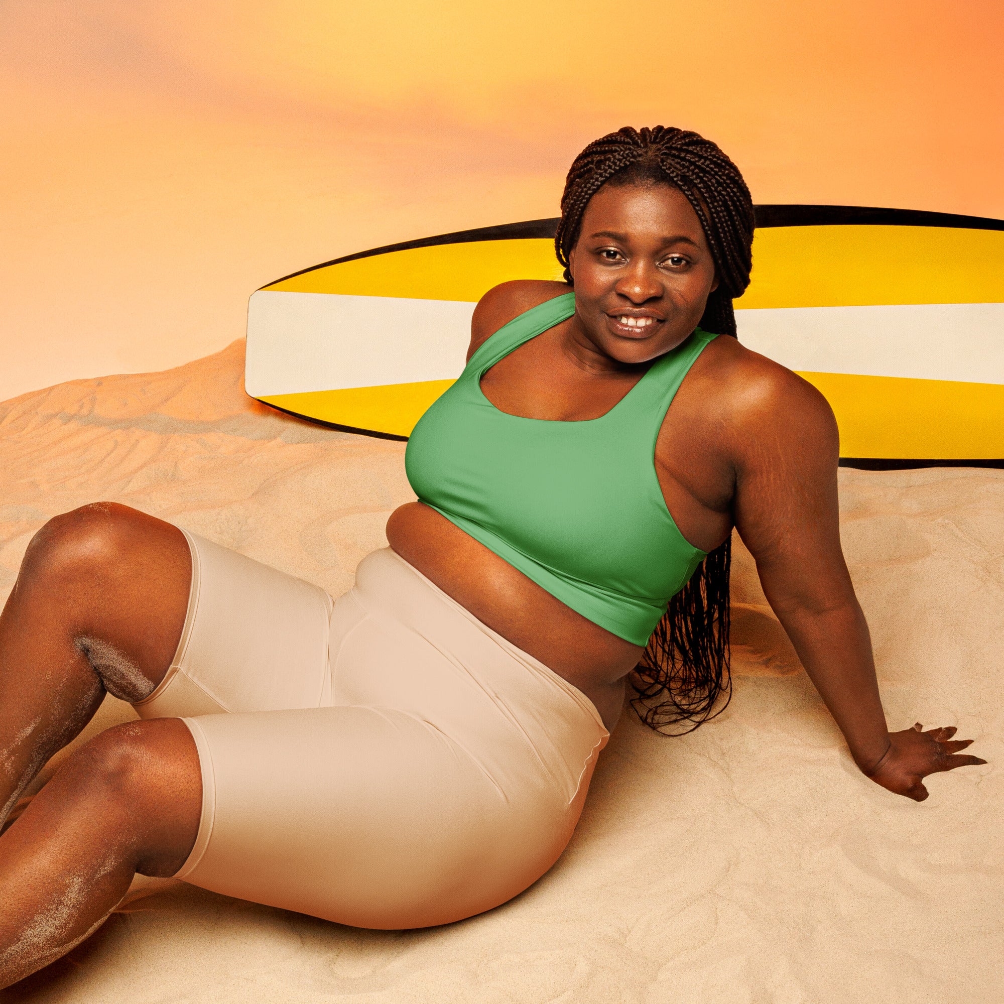 Longline sports bra Bay Leaf