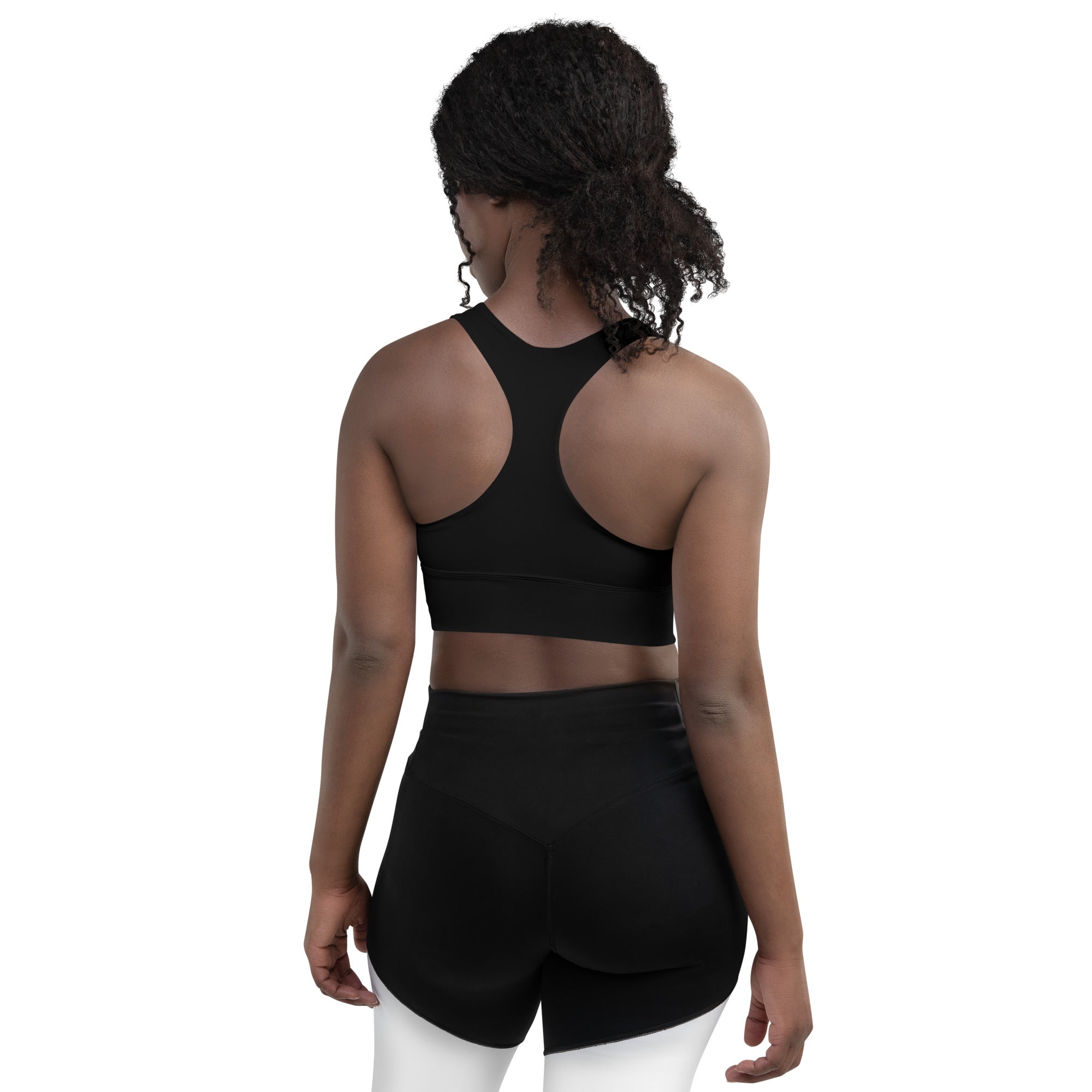 Longline sports bra Black