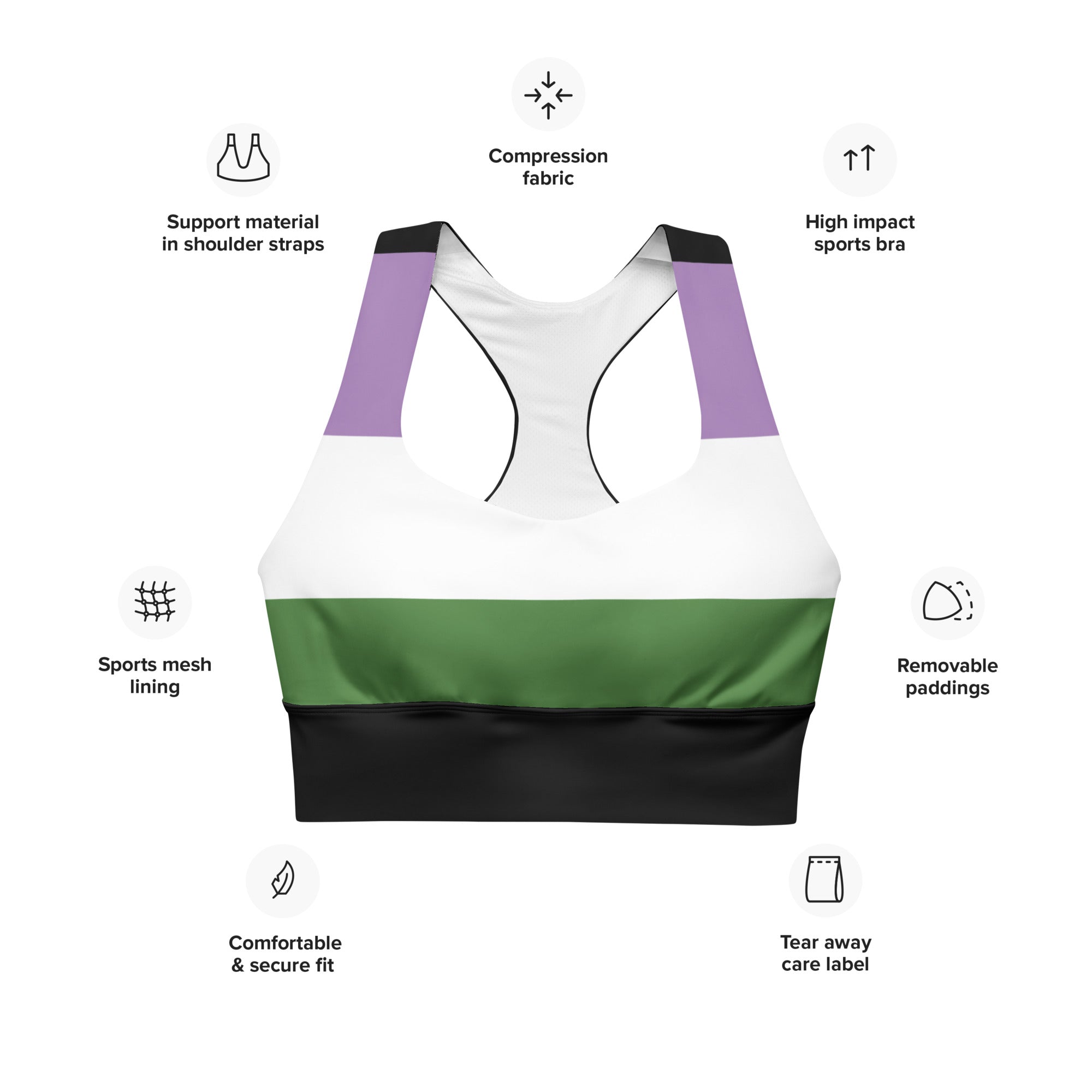 Longline sports bra Genderqueer