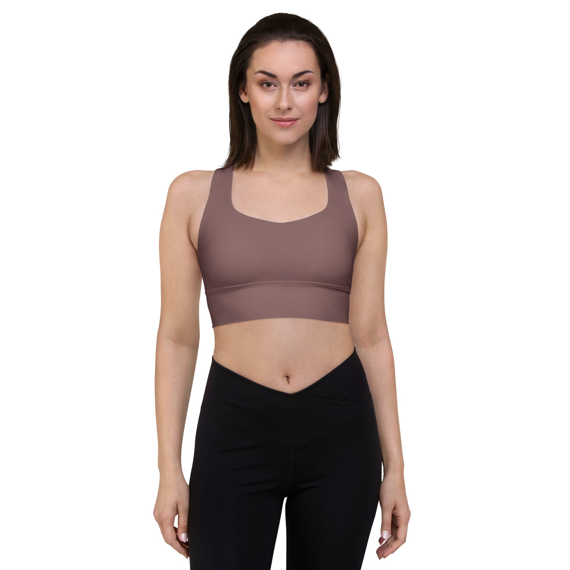 Longline sports bra Light Wood
