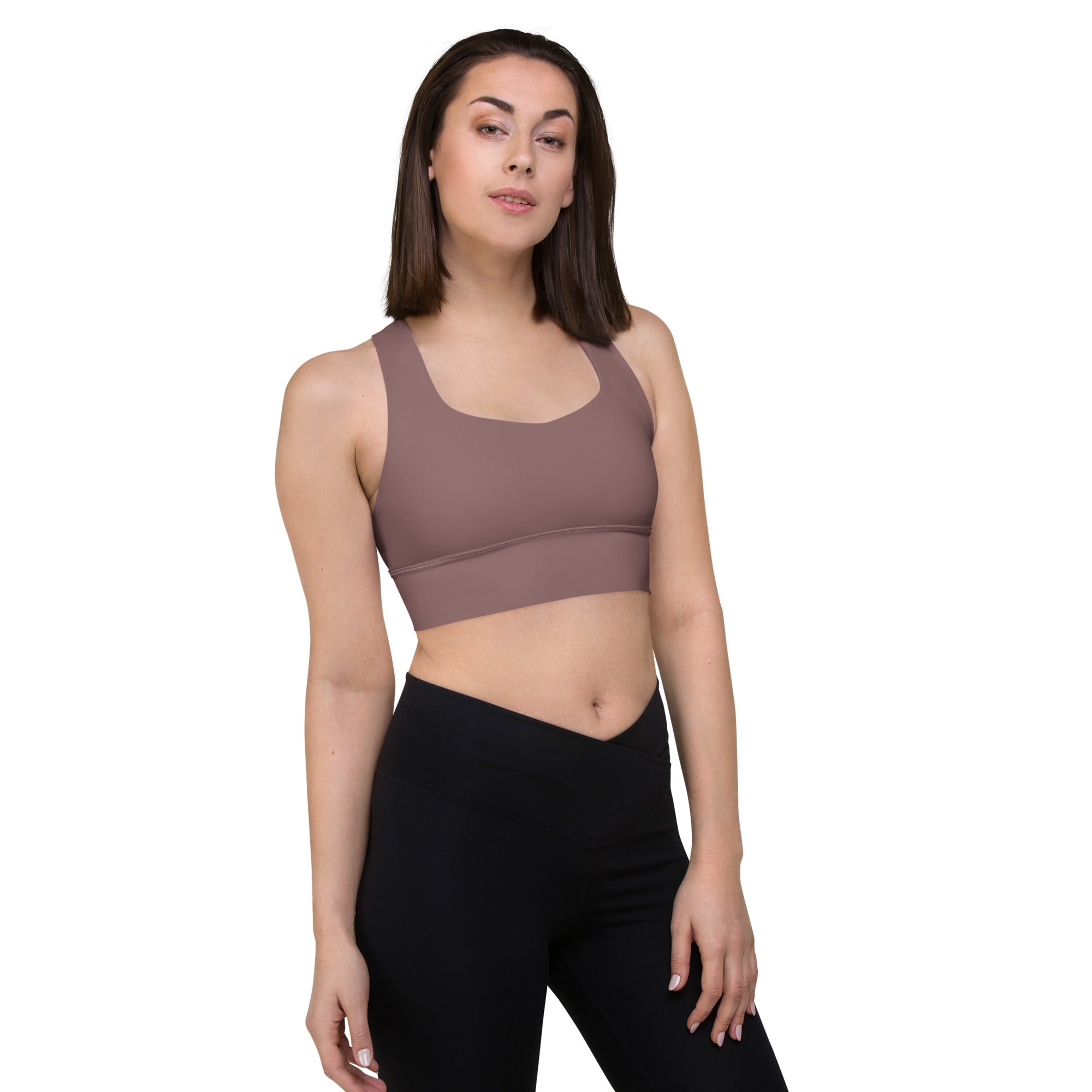 Longline sports bra Light Wood