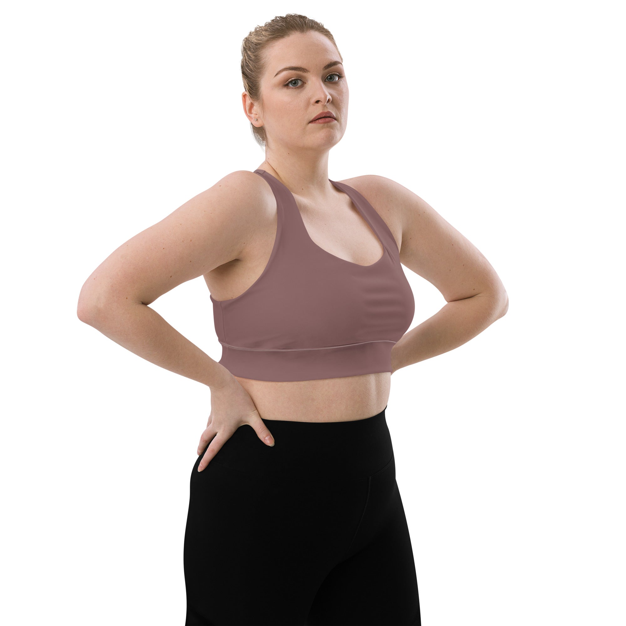 Longline sports bra Light Wood