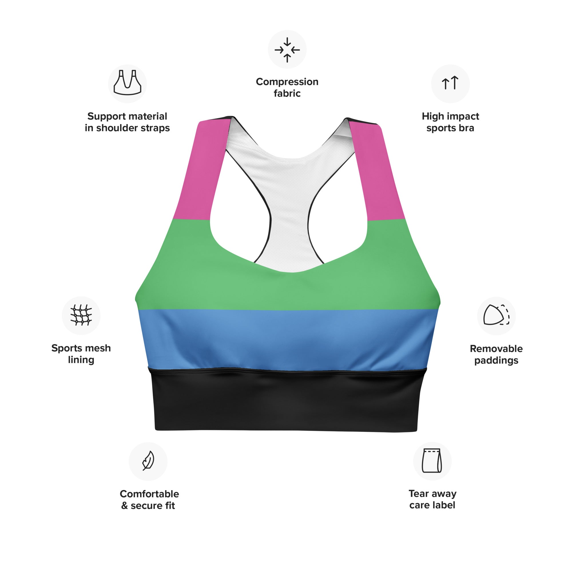 Longline sports bra Polysexual