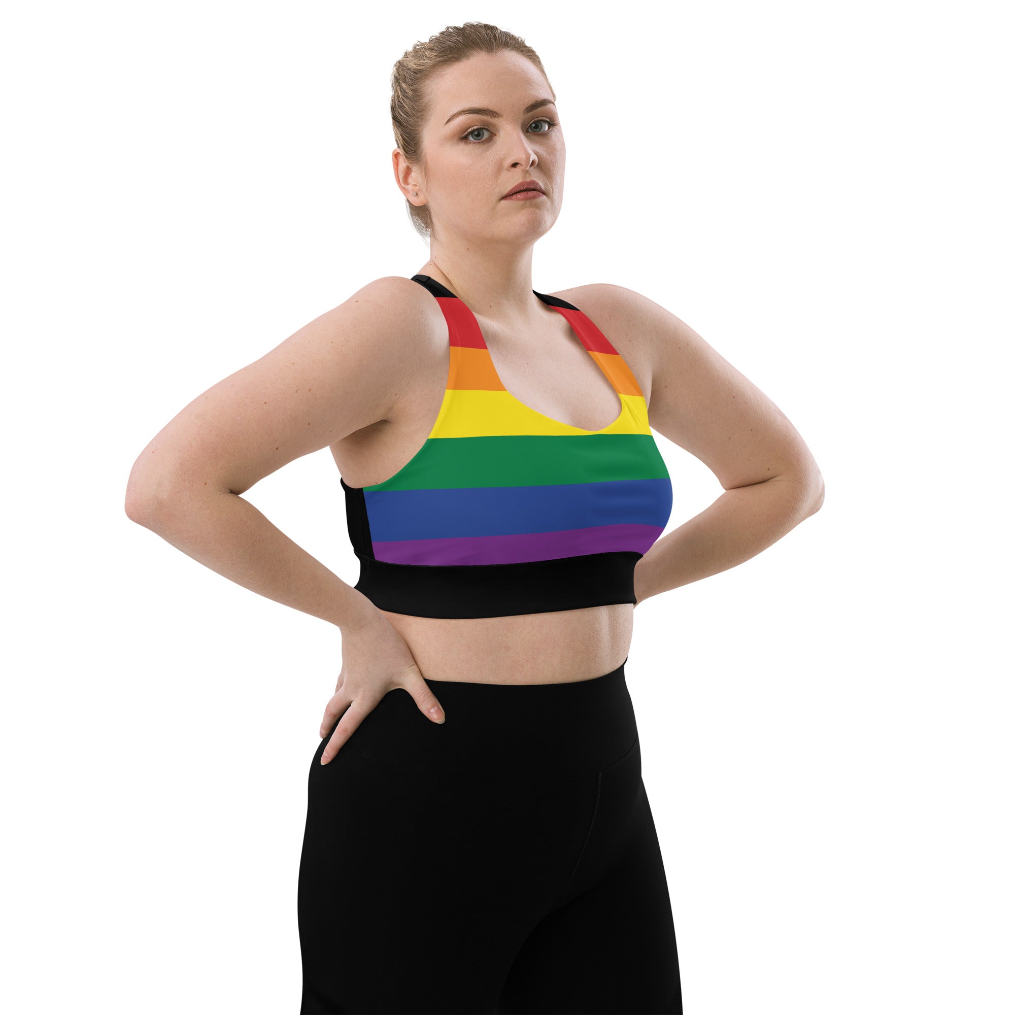 Longline sports bra Pride Rainbow