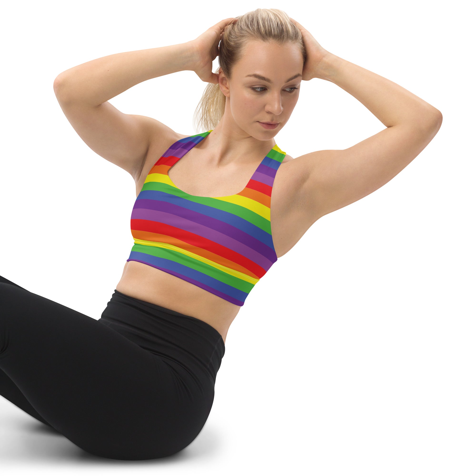 Longline sports bra Pride Rainbow
