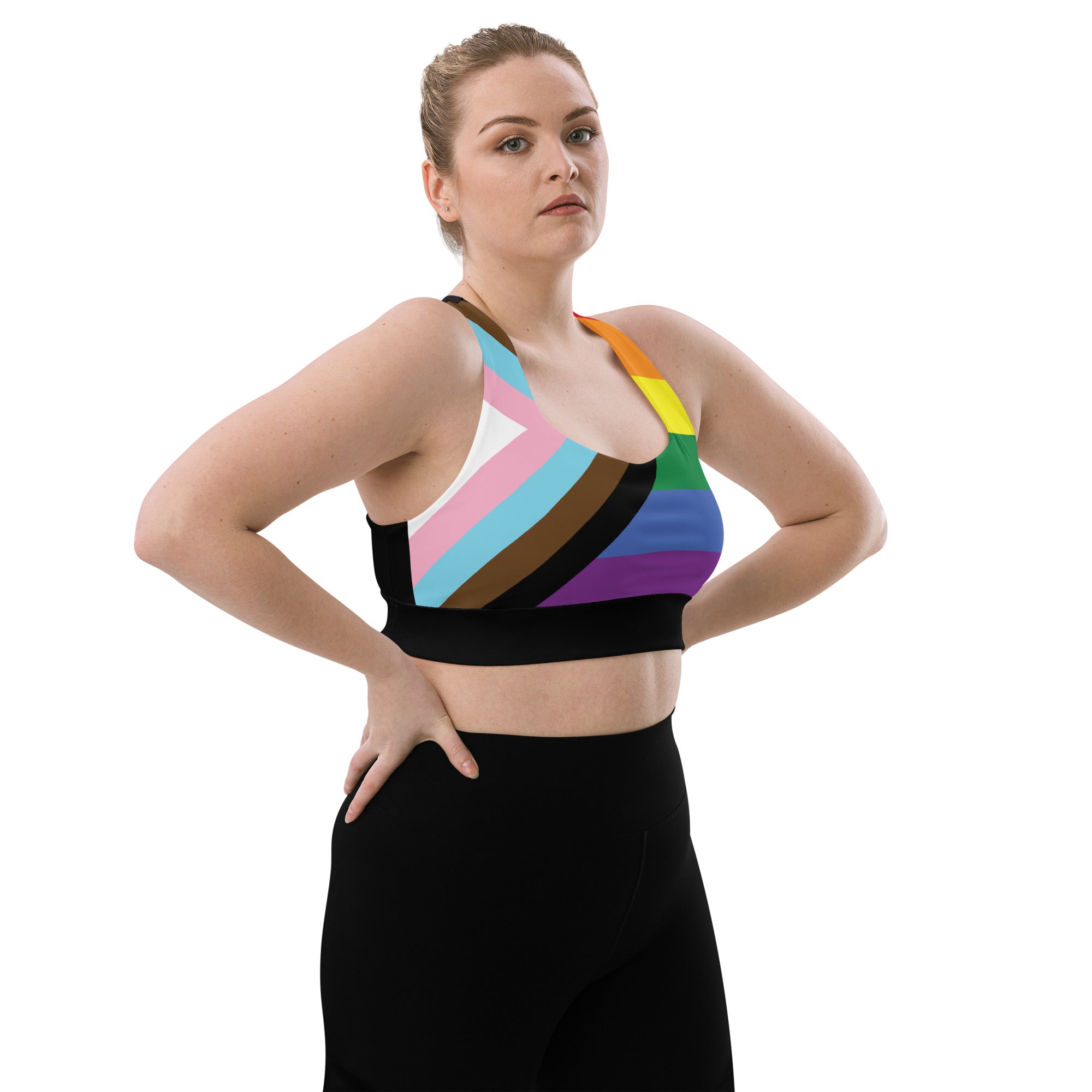 Longline sports bra Progress Pride