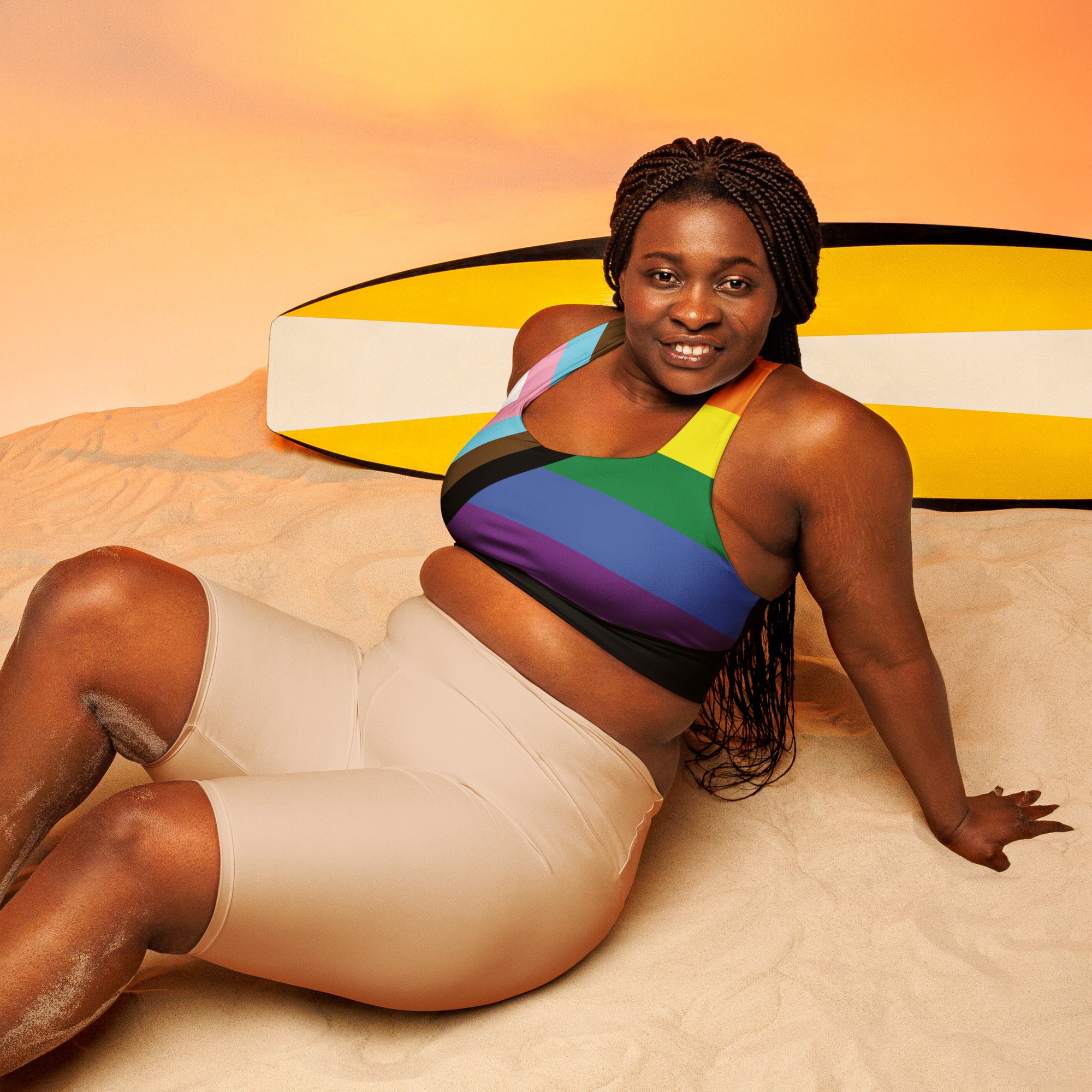 Longline sports bra Progress Pride