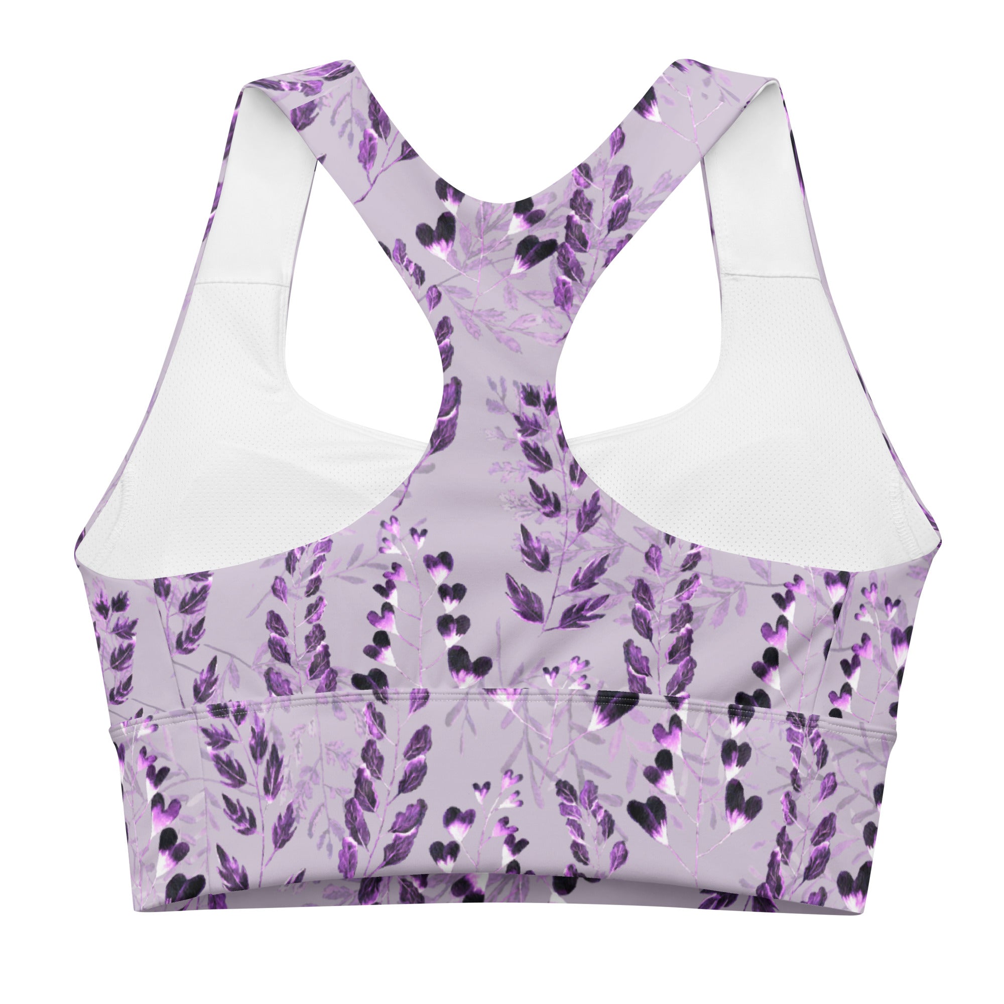 Longline sports bra Purple Fern