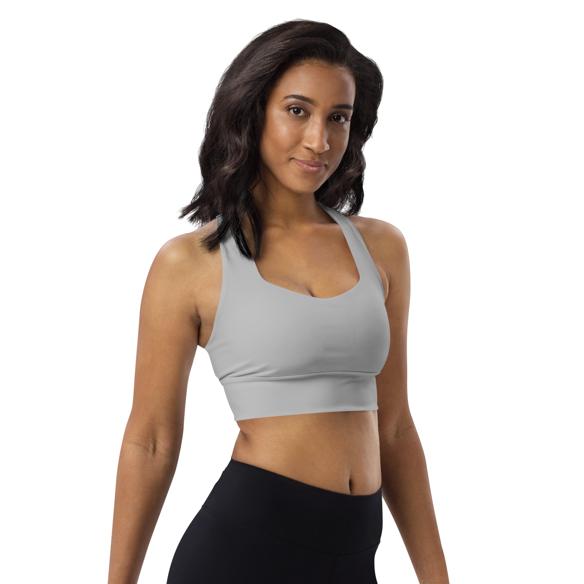Longline sports bra Silver