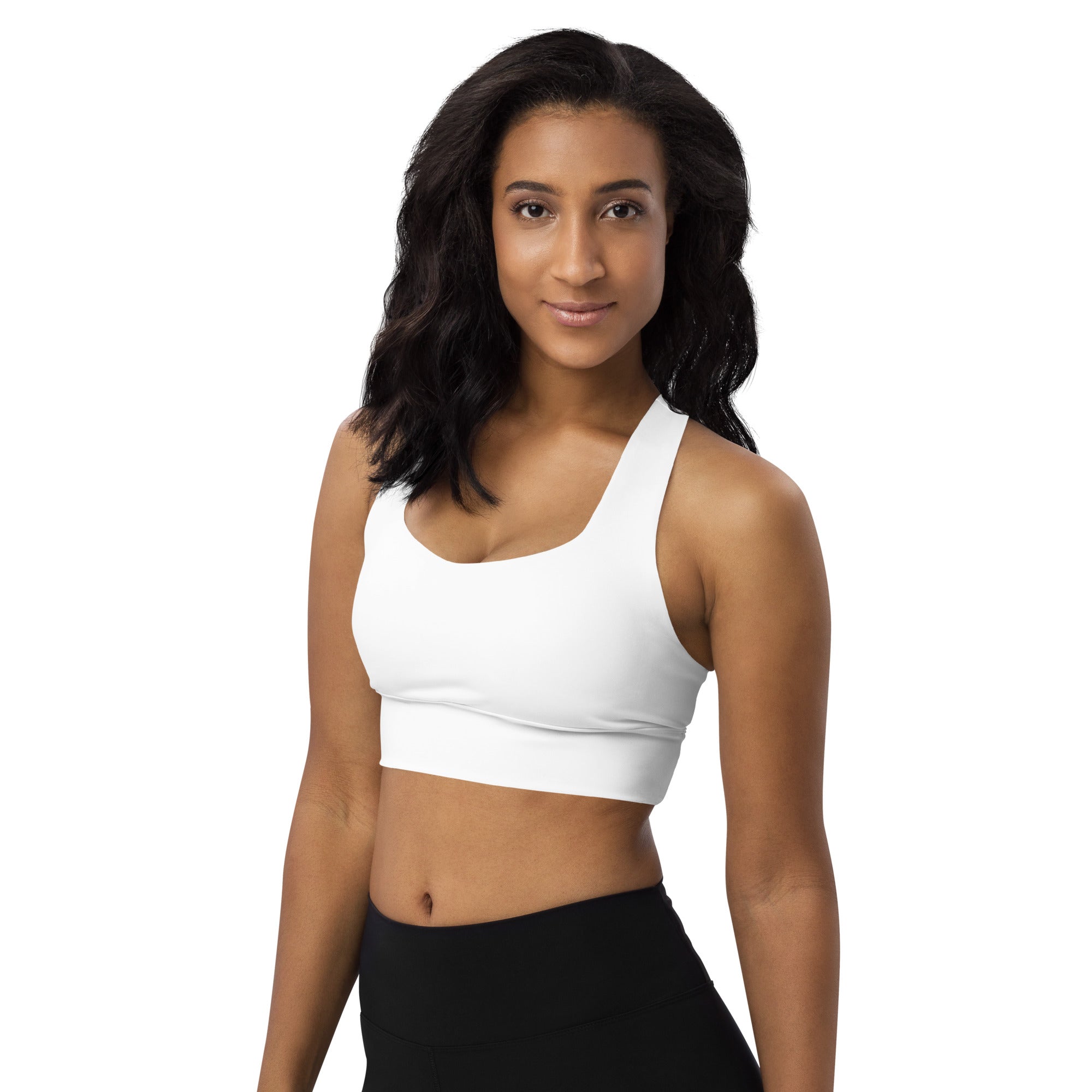 Longline sports bra White
