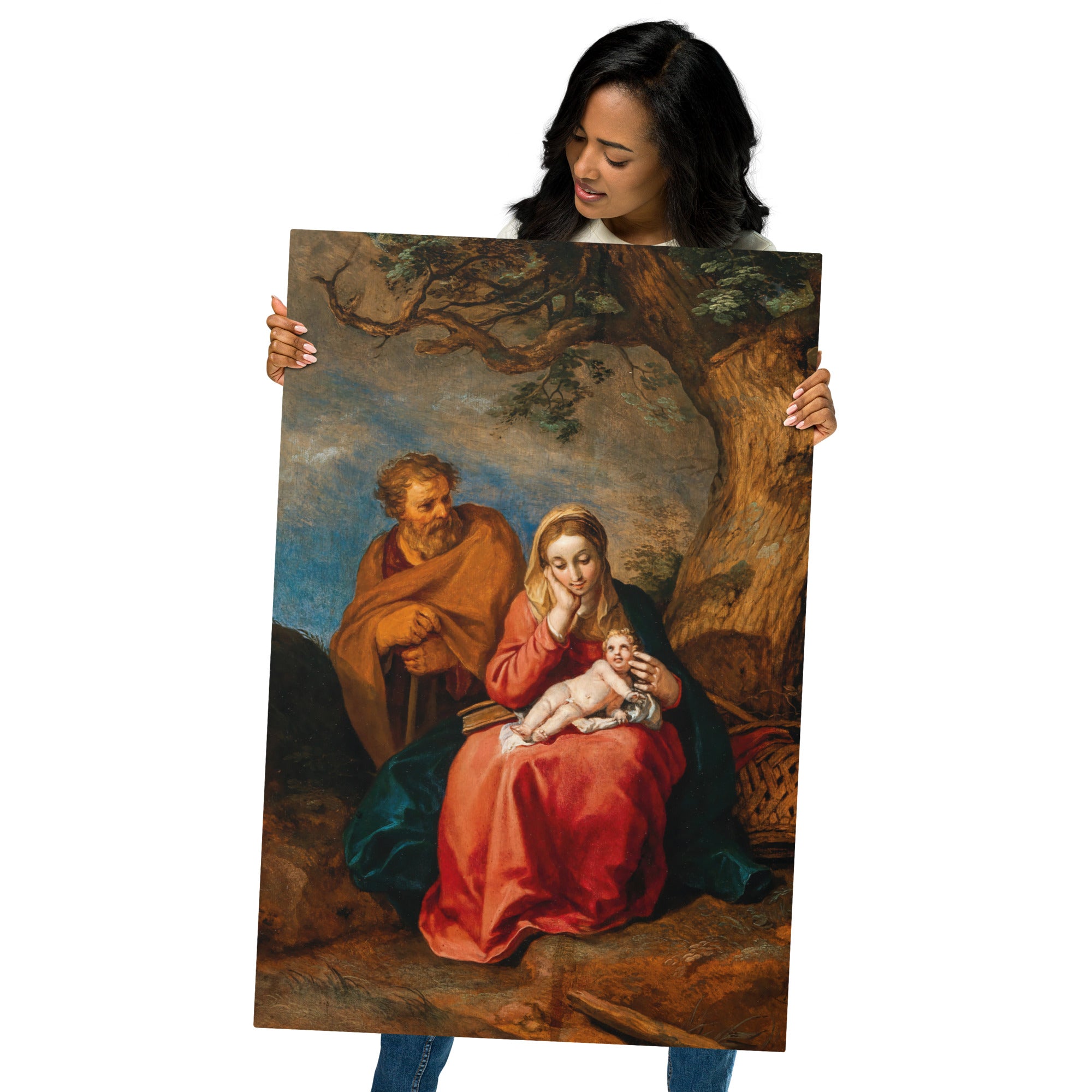 Metal prints Abraham Bloemaert Dutch 1564 1651 The Rest on the Flight into Egypt (1646)
