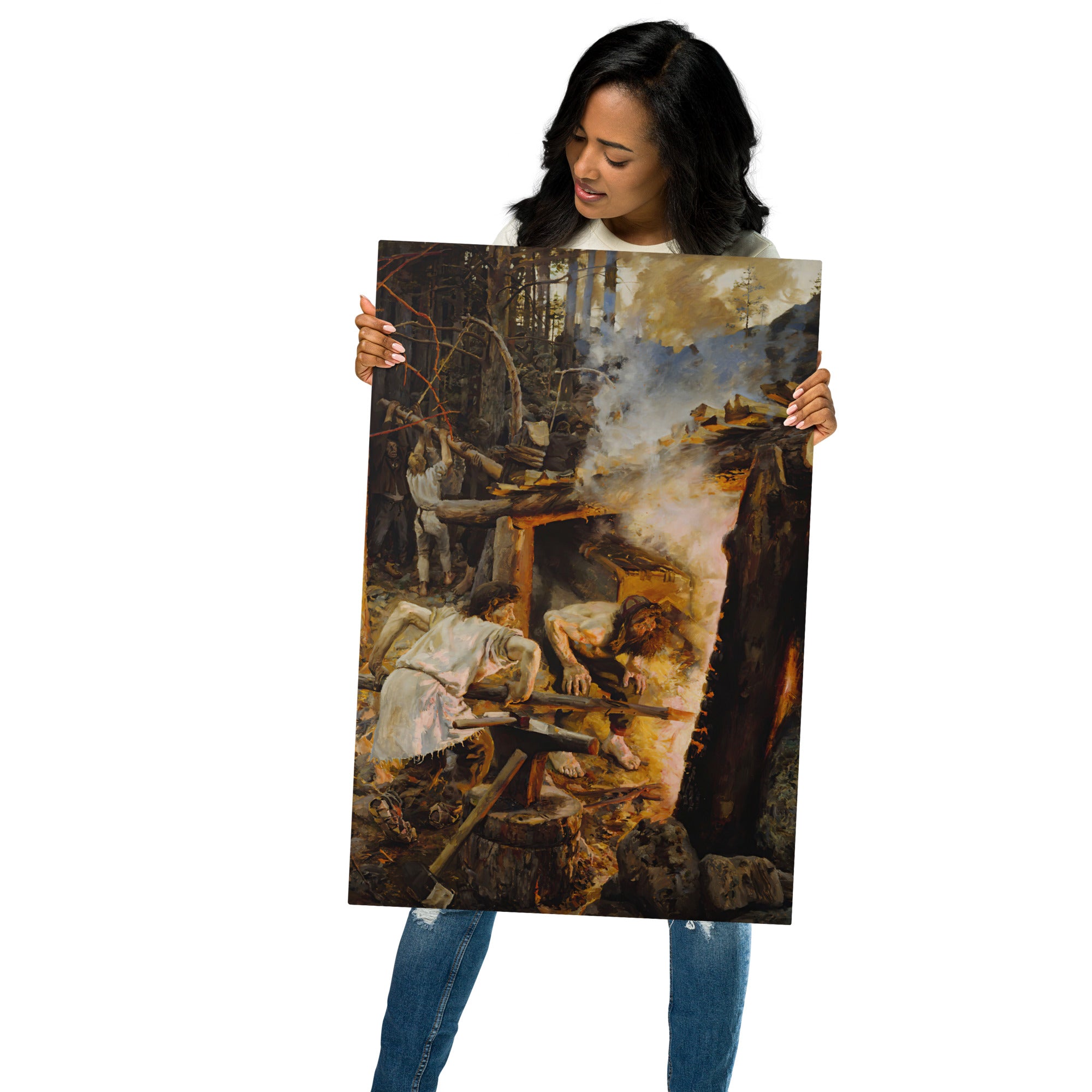 Metal prints Akseli Gallen Kallela Finnish 1865 1931 The Forging Of The Sampo (1893)