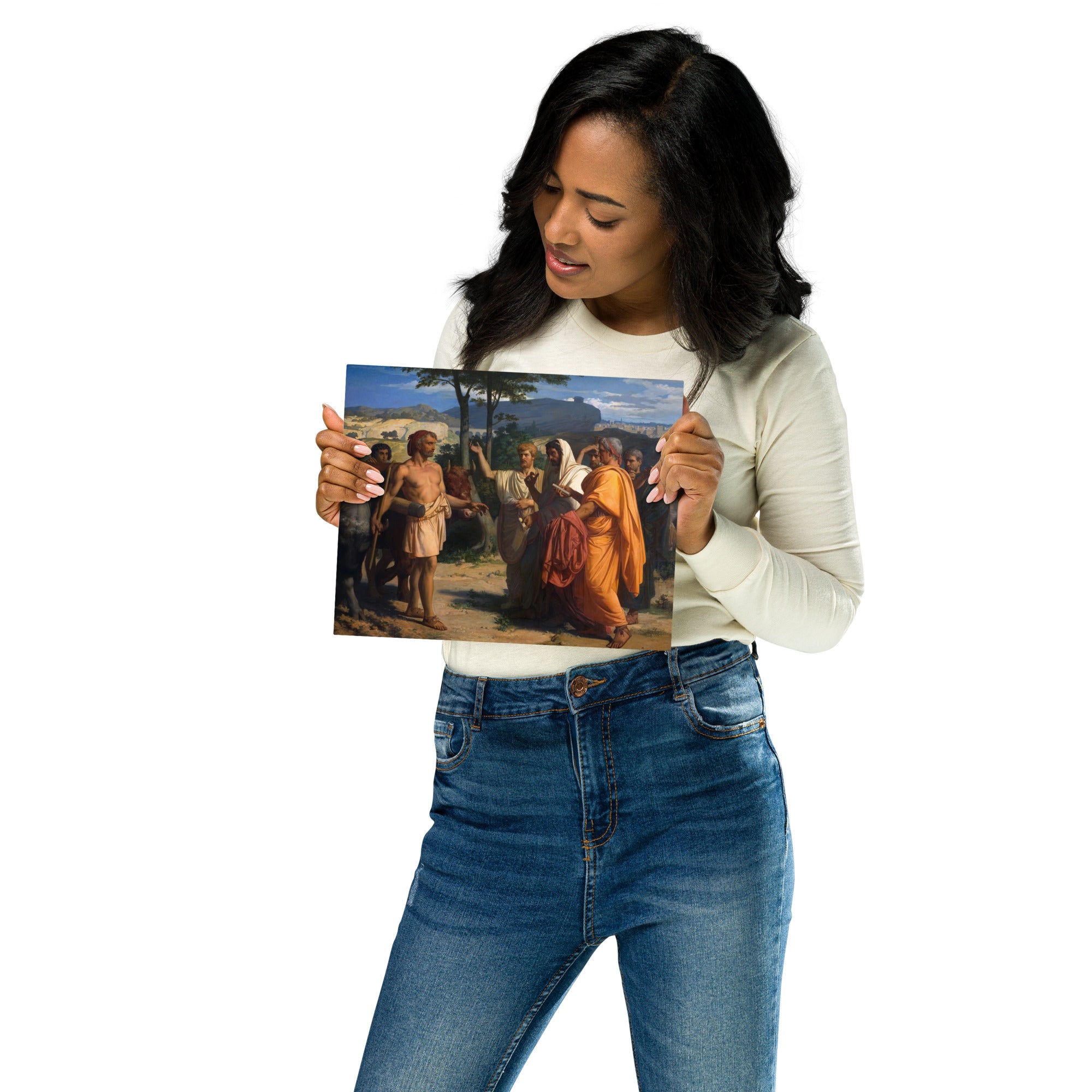 Metal prints Alexandre Cabanel French 1823 1889 Cincinnatus Recevant Les Ambassadeurs De Rome 1843