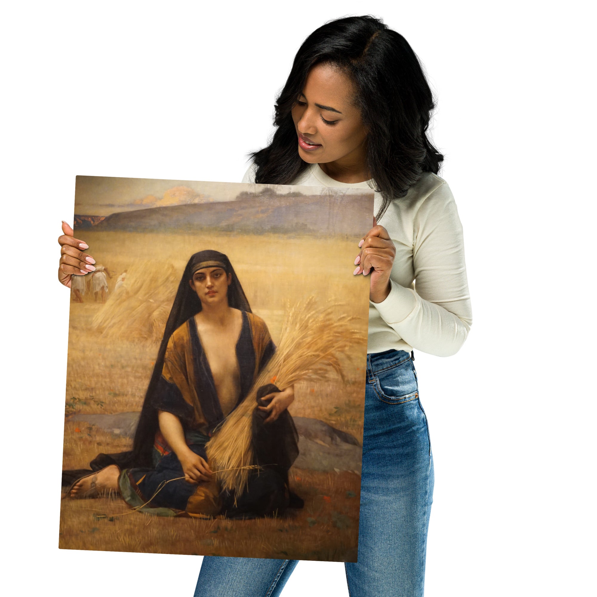 Metal prints Alexandre Cabanel French, 1823 1889 Ruth glanant