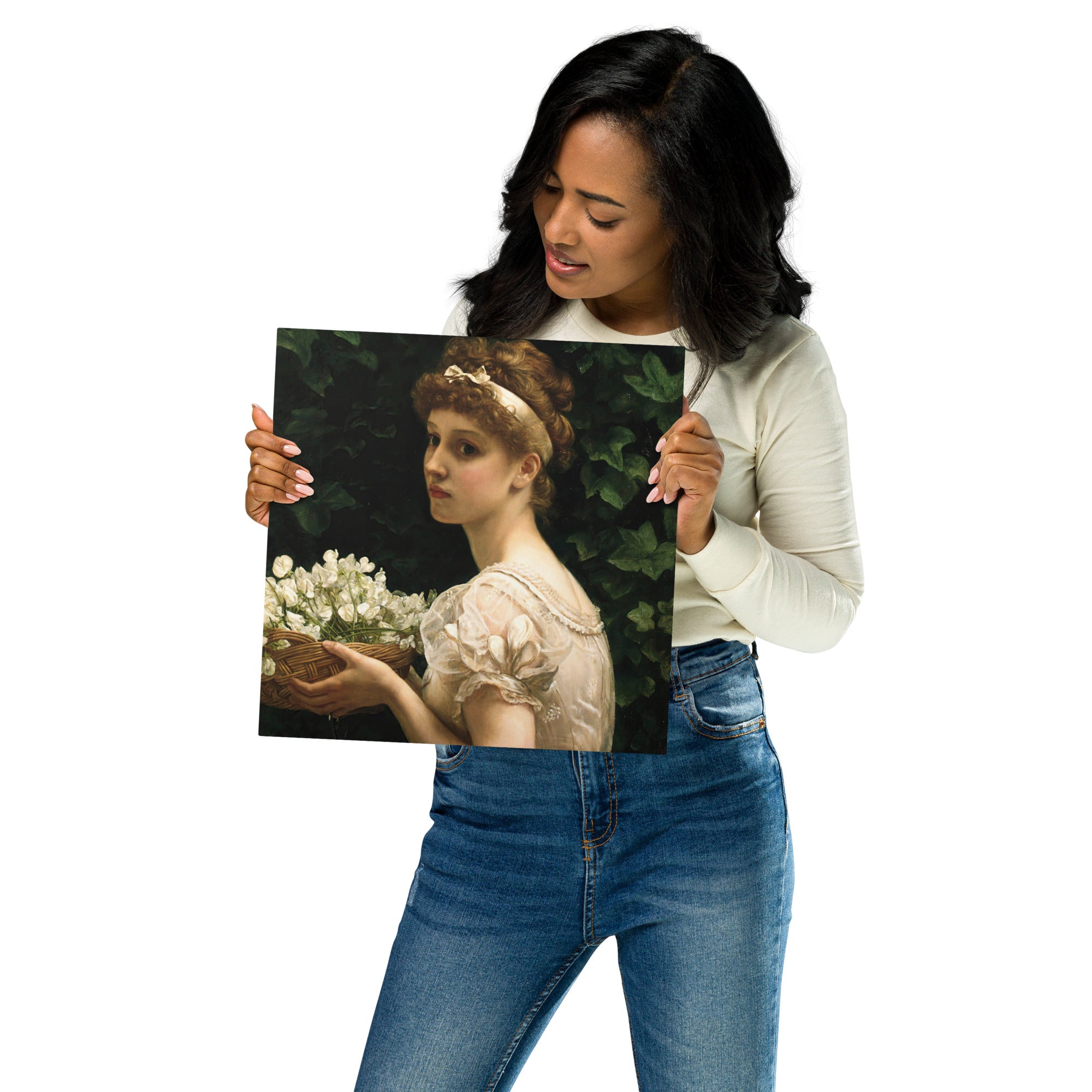 Metal prints Edward John Poynter English 1836–1919 Pea Blossoms 1890