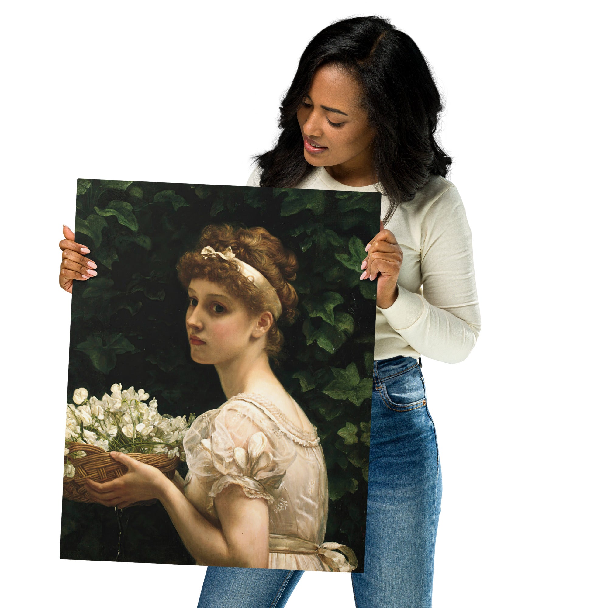 Metal prints Edward John Poynter English 1836–1919 Pea Blossoms 1890