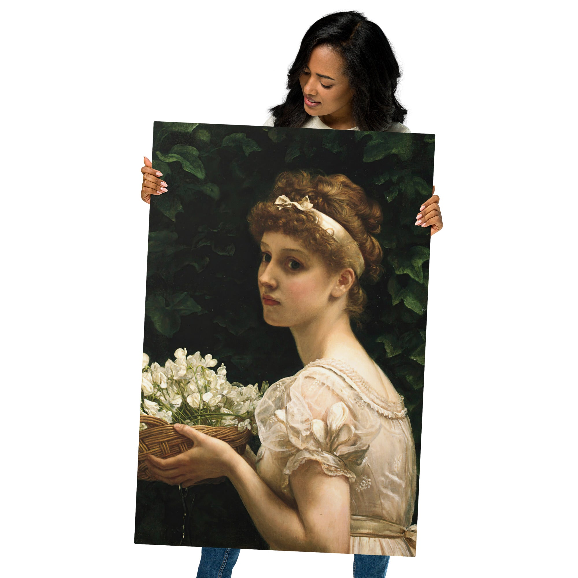 Metal prints Edward John Poynter English 1836–1919 Pea Blossoms 1890