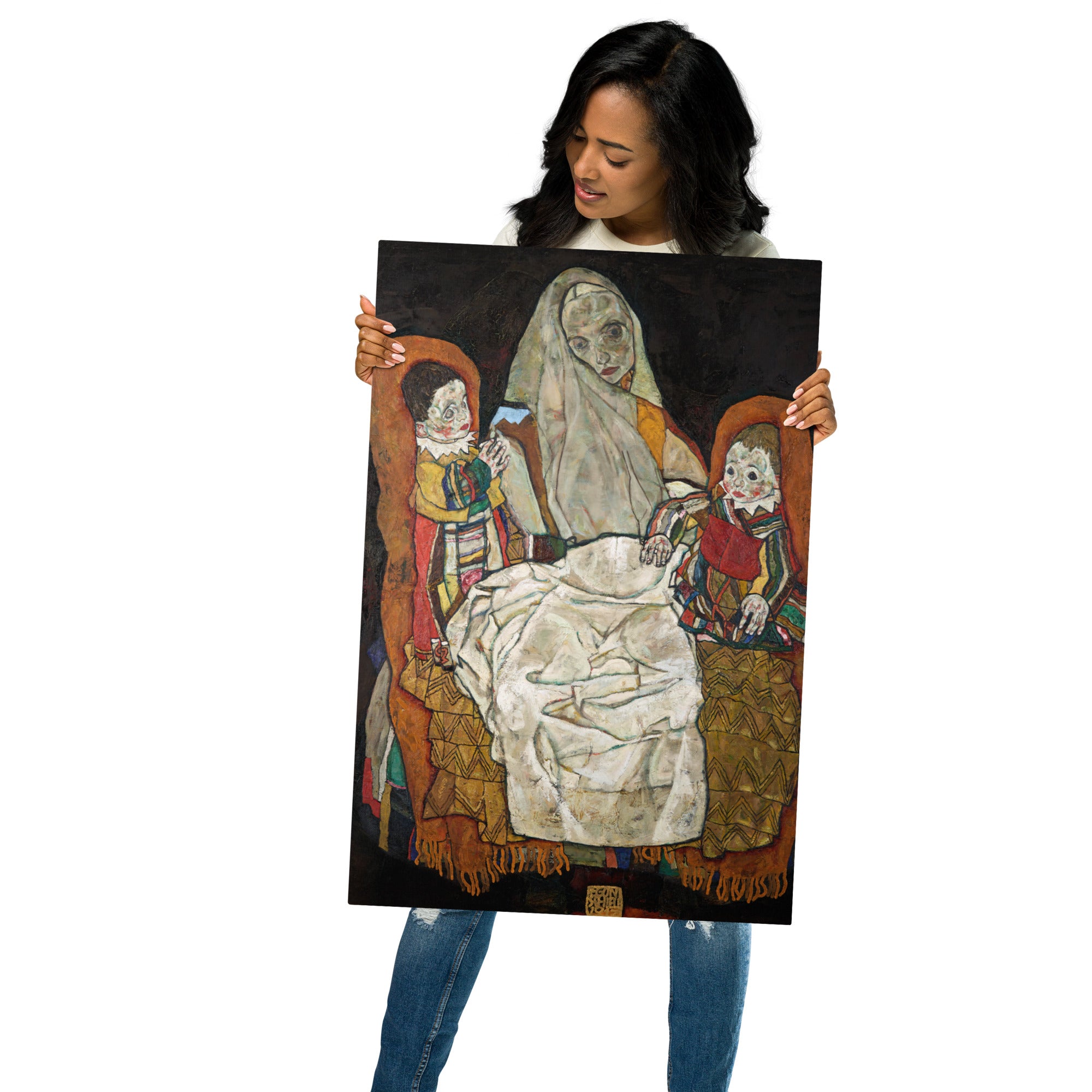 Metal prints Egon Schiele Austrian 1890 1928 Mutter mit zwei Kindern III 1915 1917