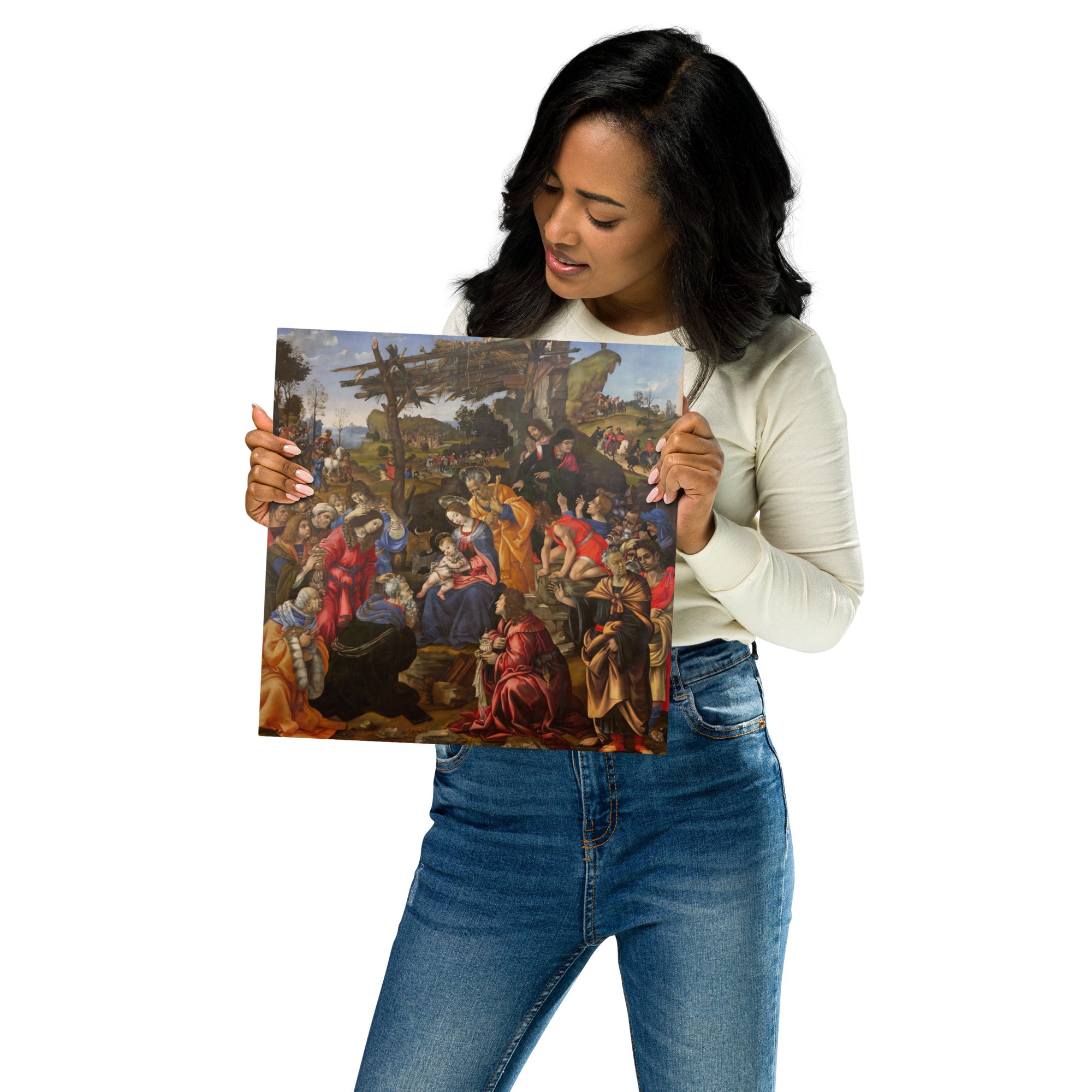 Metal prints Evelyn De Morgan English 1855 1919 Adoration of the Magi 1496