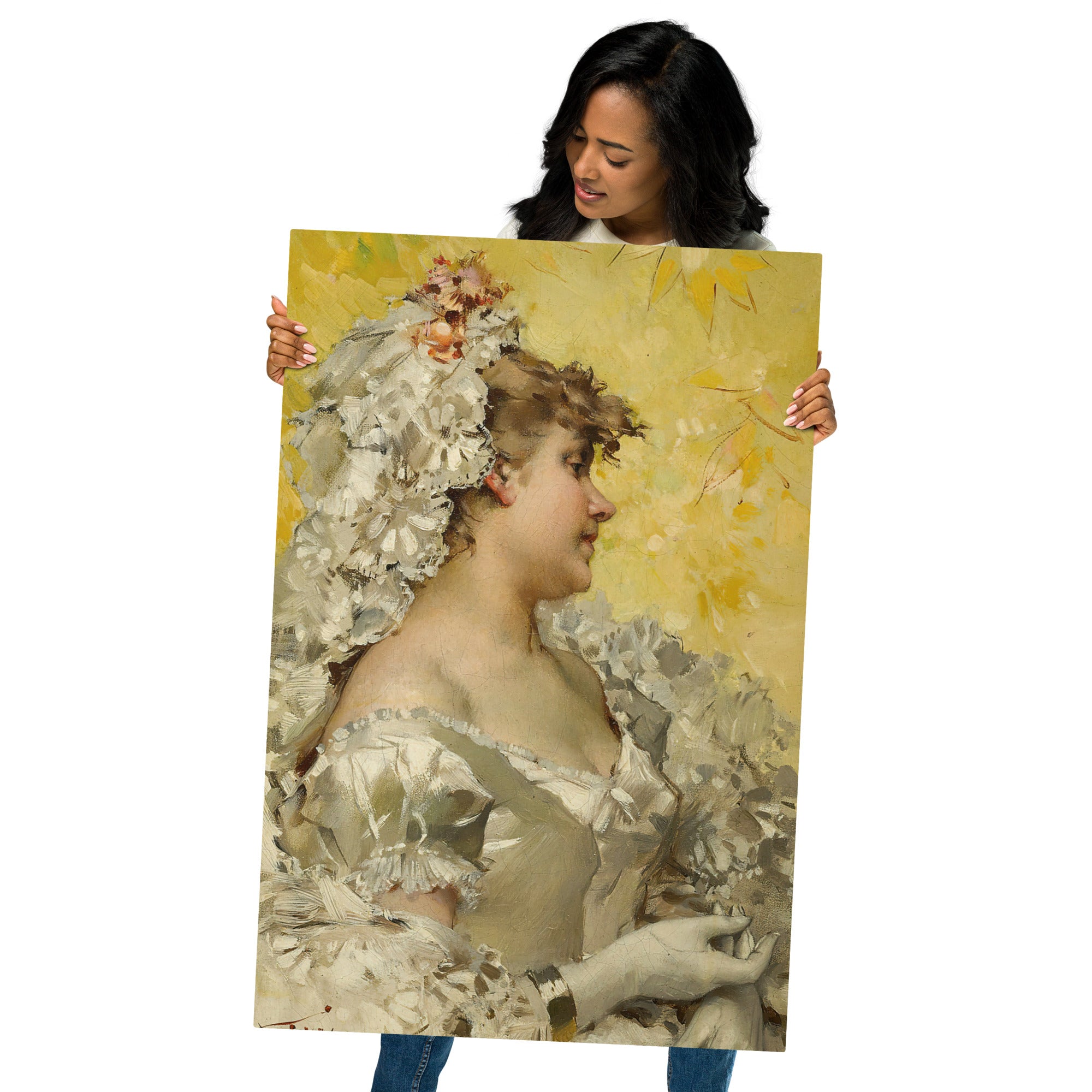 Metal prints Frederik Hendrik Kaemmerer Dutch 1839 1902 Lady In White