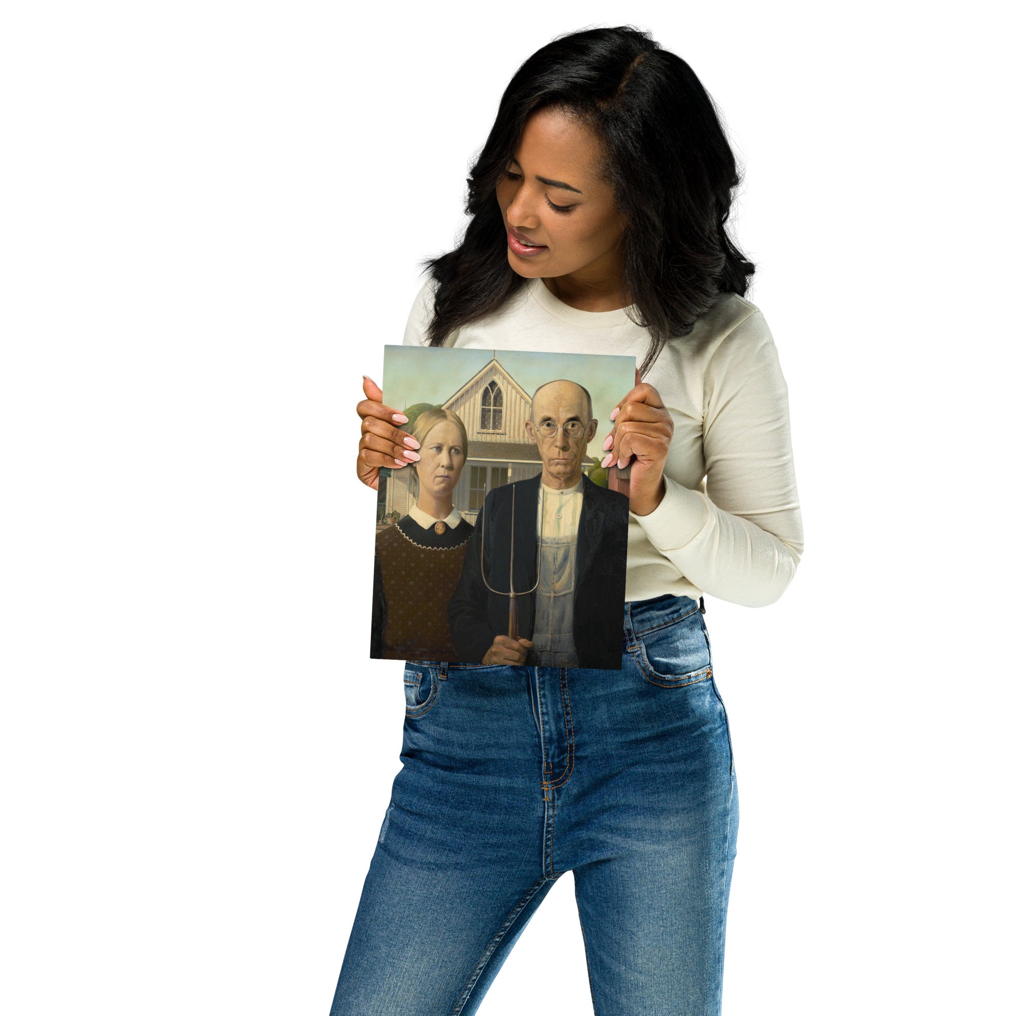 Metal prints Grant Wood American 1891 – 1942 American Gothic 1930