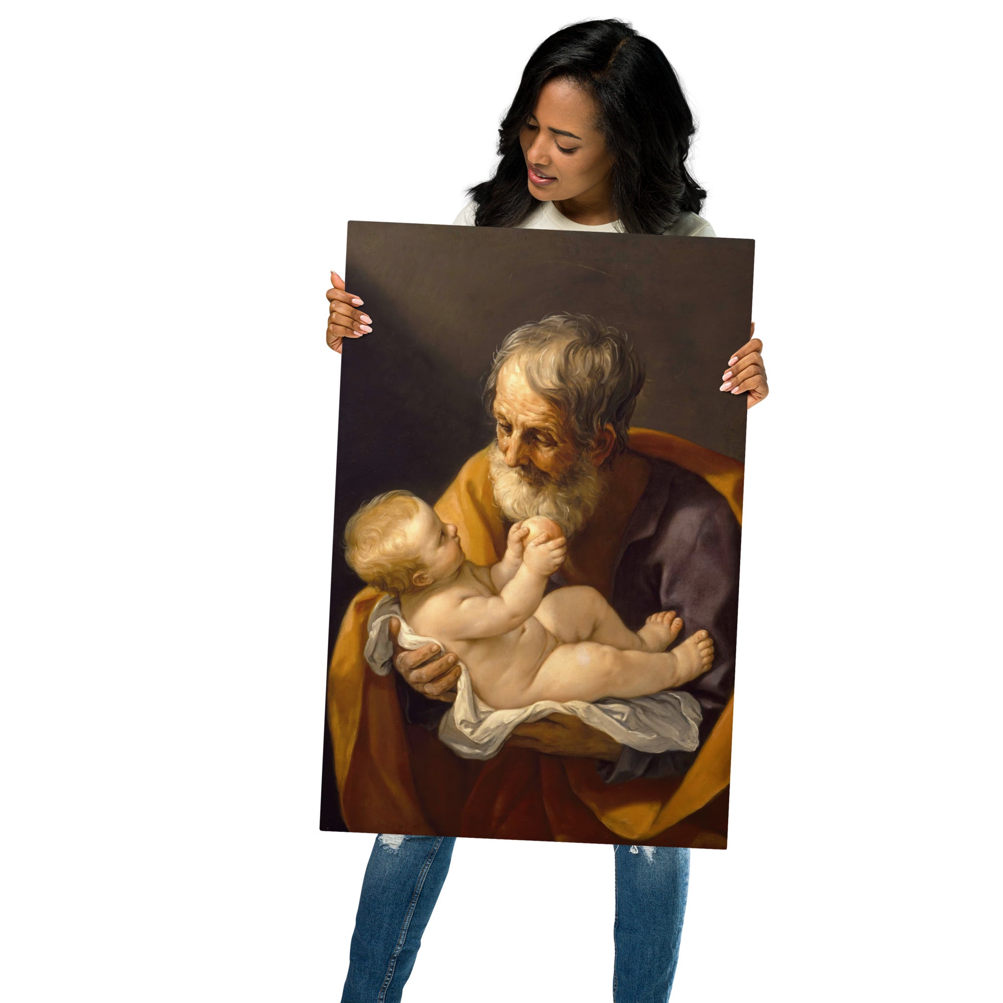Metal prints Guido Reni Italian 1575 1642 Saint Joseph and the Christ Child