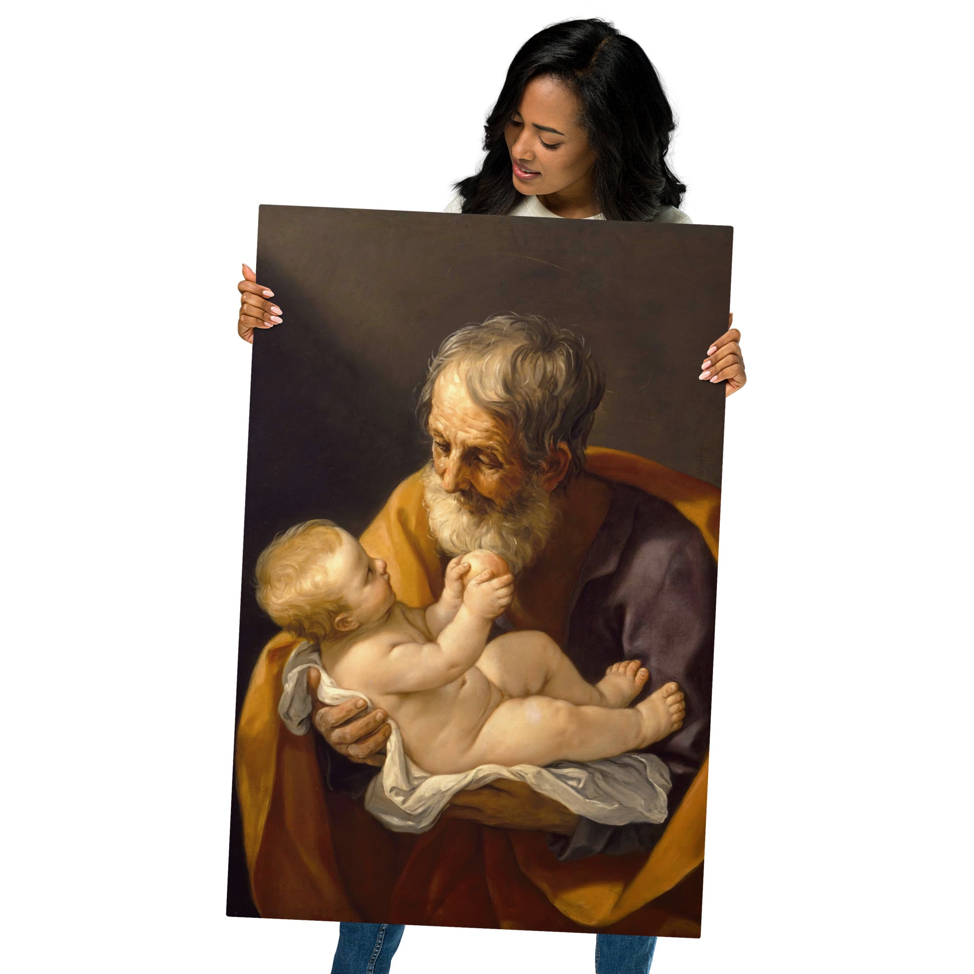 Metal prints Guido Reni Italian 1575 1642 Saint Joseph and the Christ Child