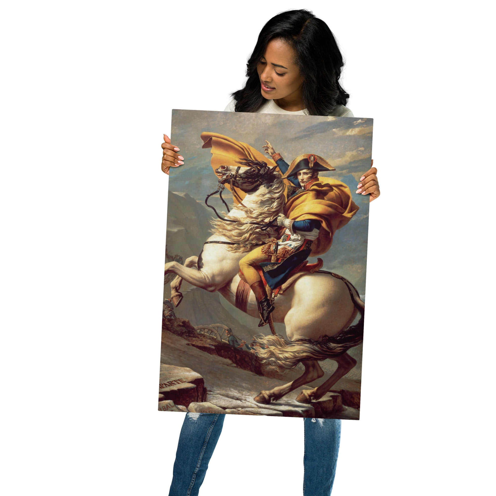 Metal prints Jacques Louis David French 1748 1825 Napoleon Crossing The Alps 1800