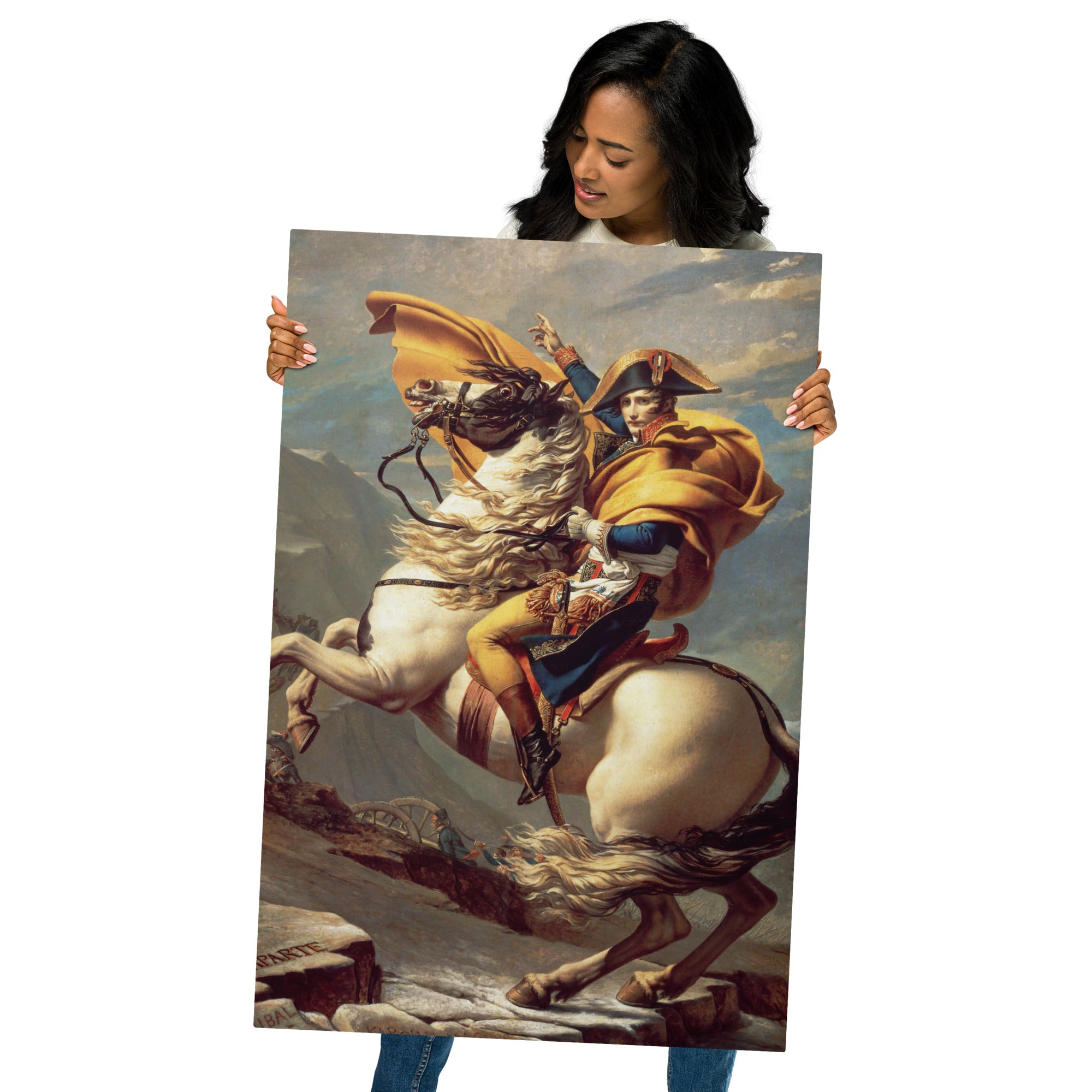 Metal prints Jacques Louis David French 1748 1825 Napoleon Crossing The Alps 1800