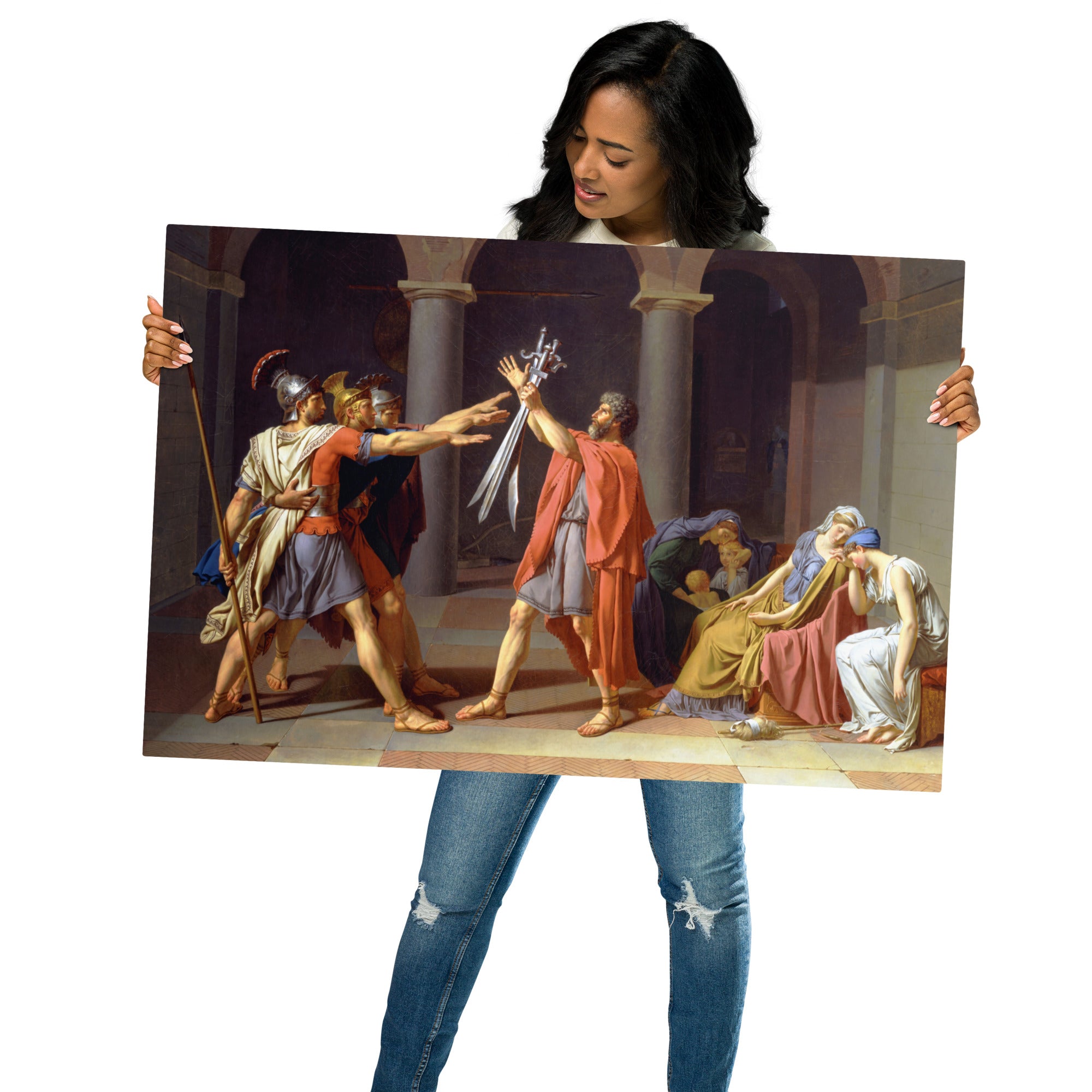 Metal prints Jacques Louis David French 1748 1825 Oath Of The Horatii