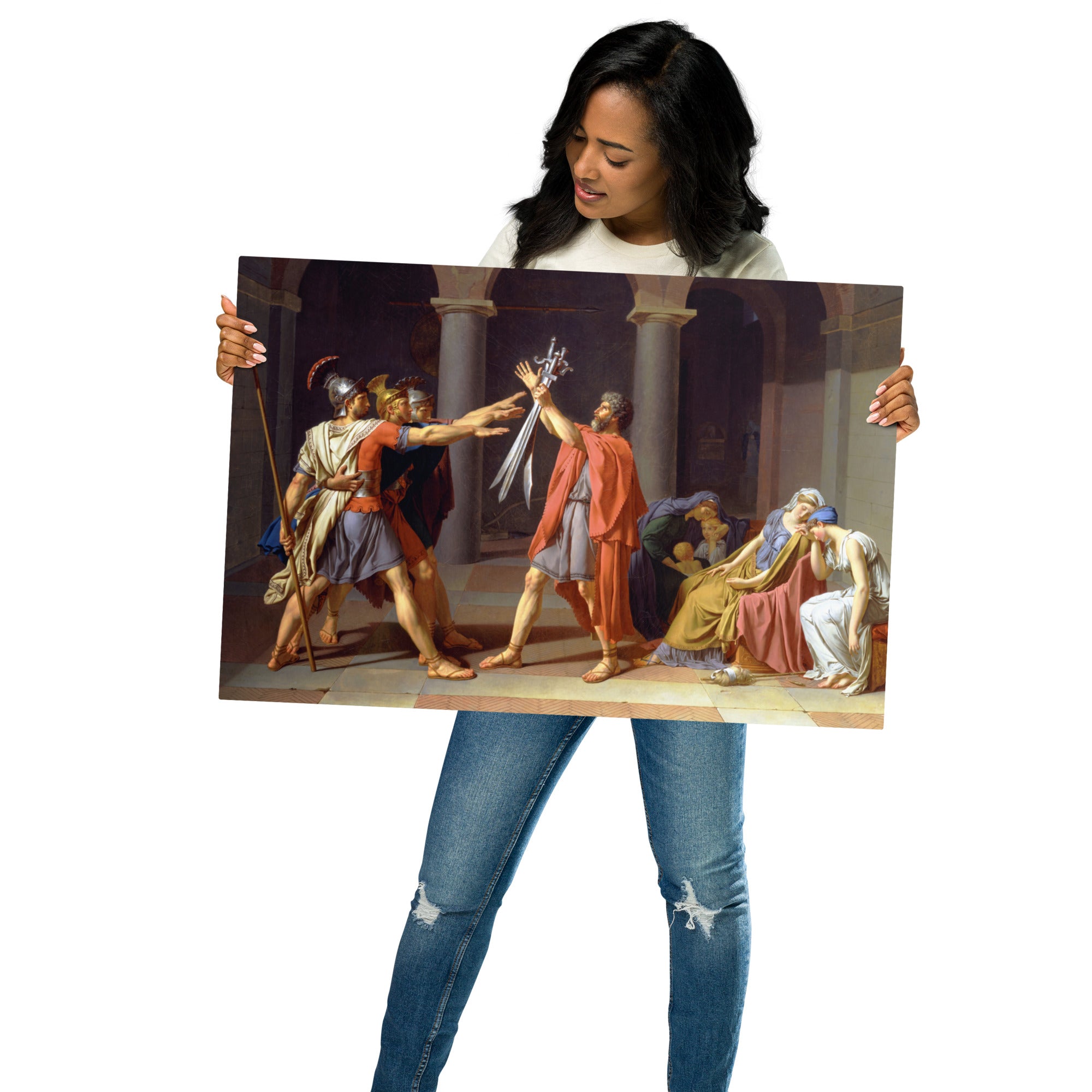 Metal prints Jacques Louis David French 1748 1825 Oath Of The Horatii