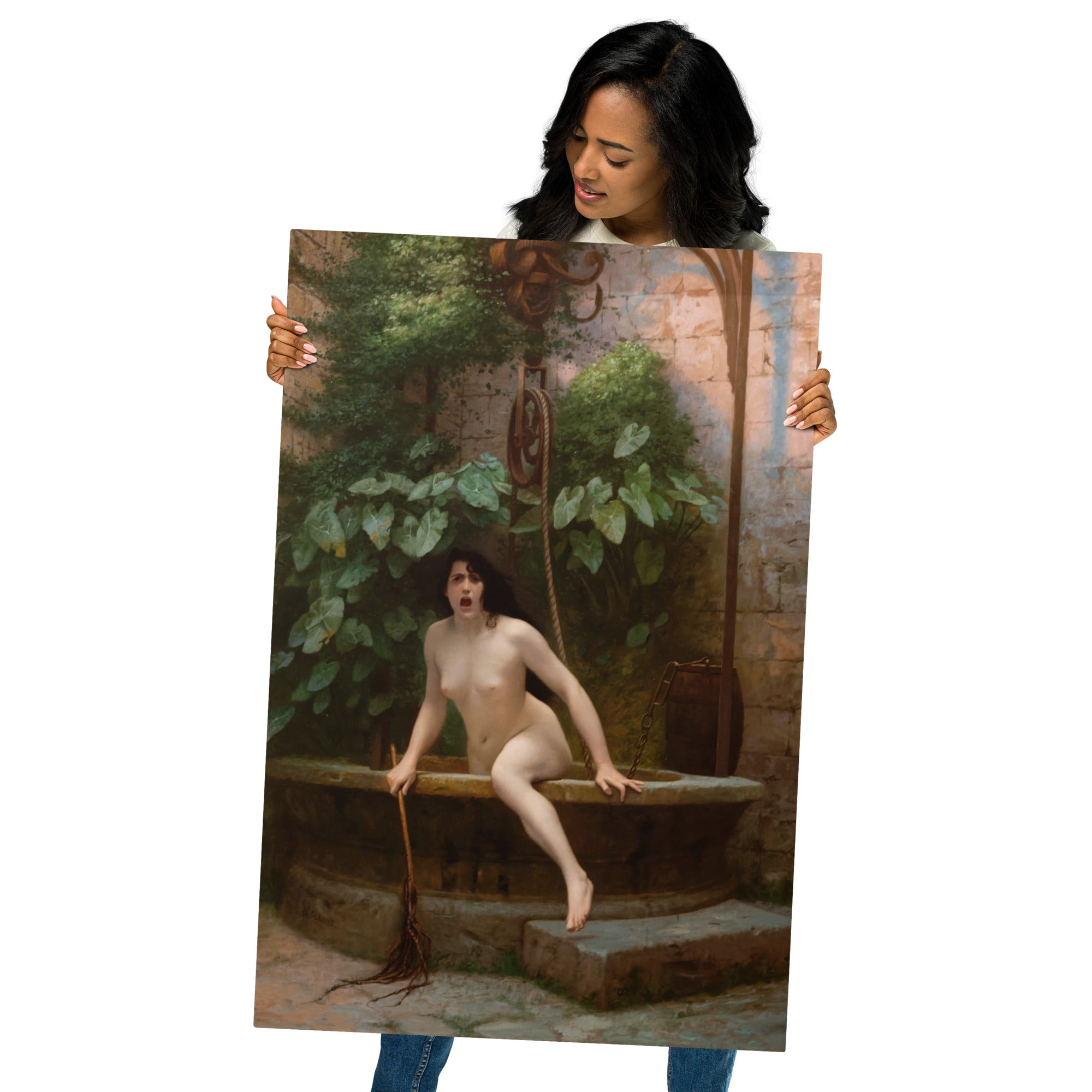 Metal prints Jean Léon Gérôme French 1824 1904 Truth Coming Out of Her Well to Shame Mankind 1896