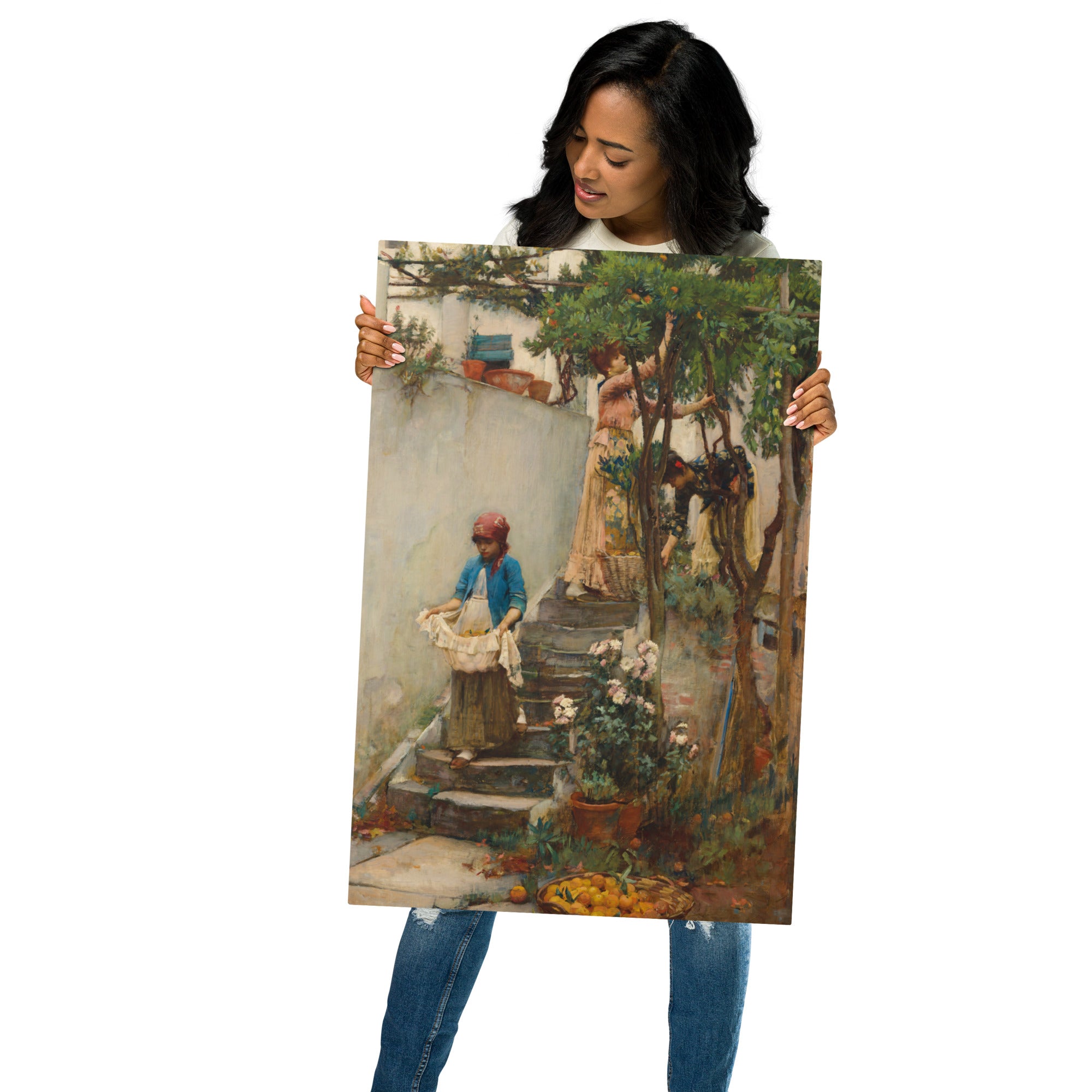 Metal prints John William Waterhouse English 1849 1917 An Orange Garden