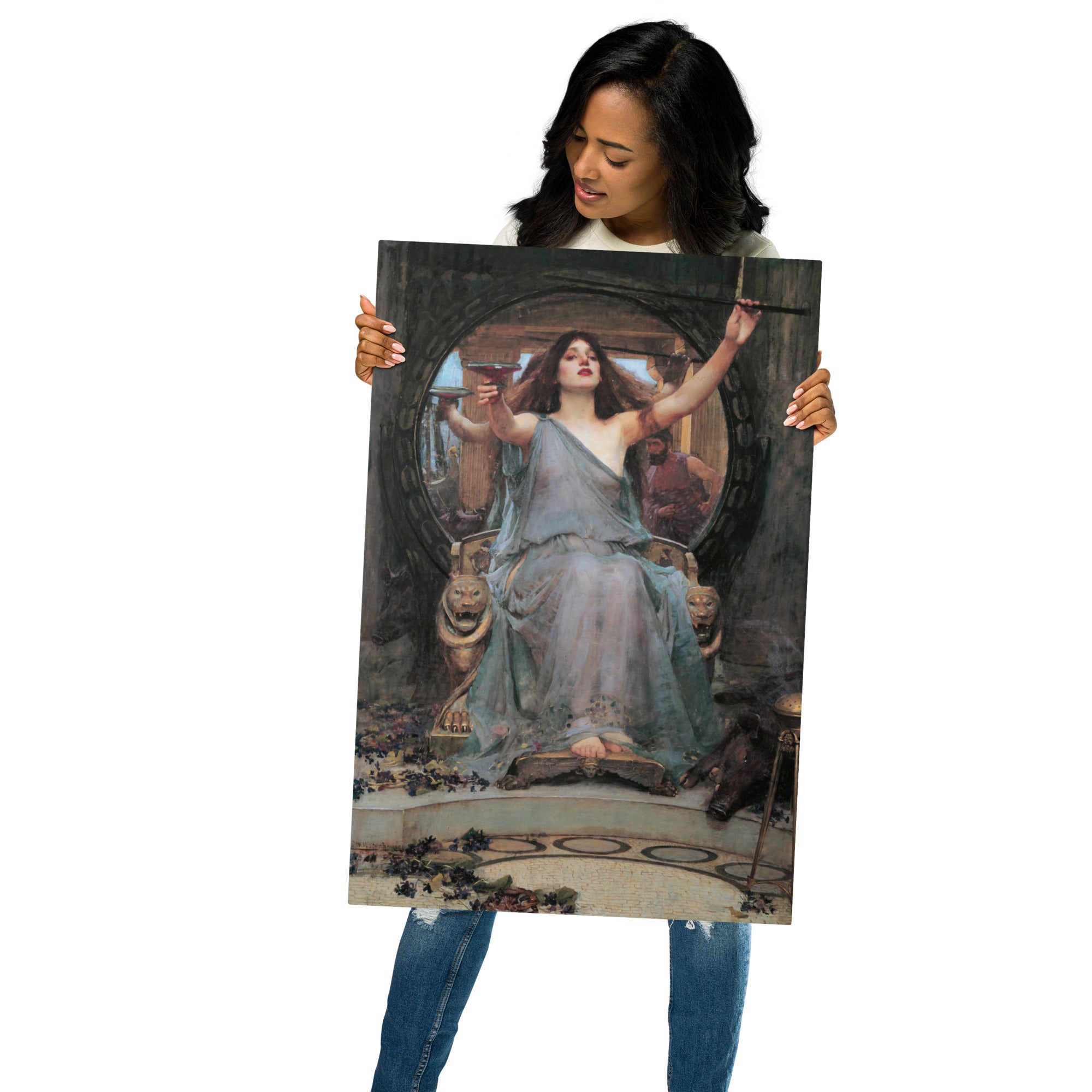 Metal prints John William Waterhouse English 1849 1917 Circe Offering the Cup to Odysseus 1891