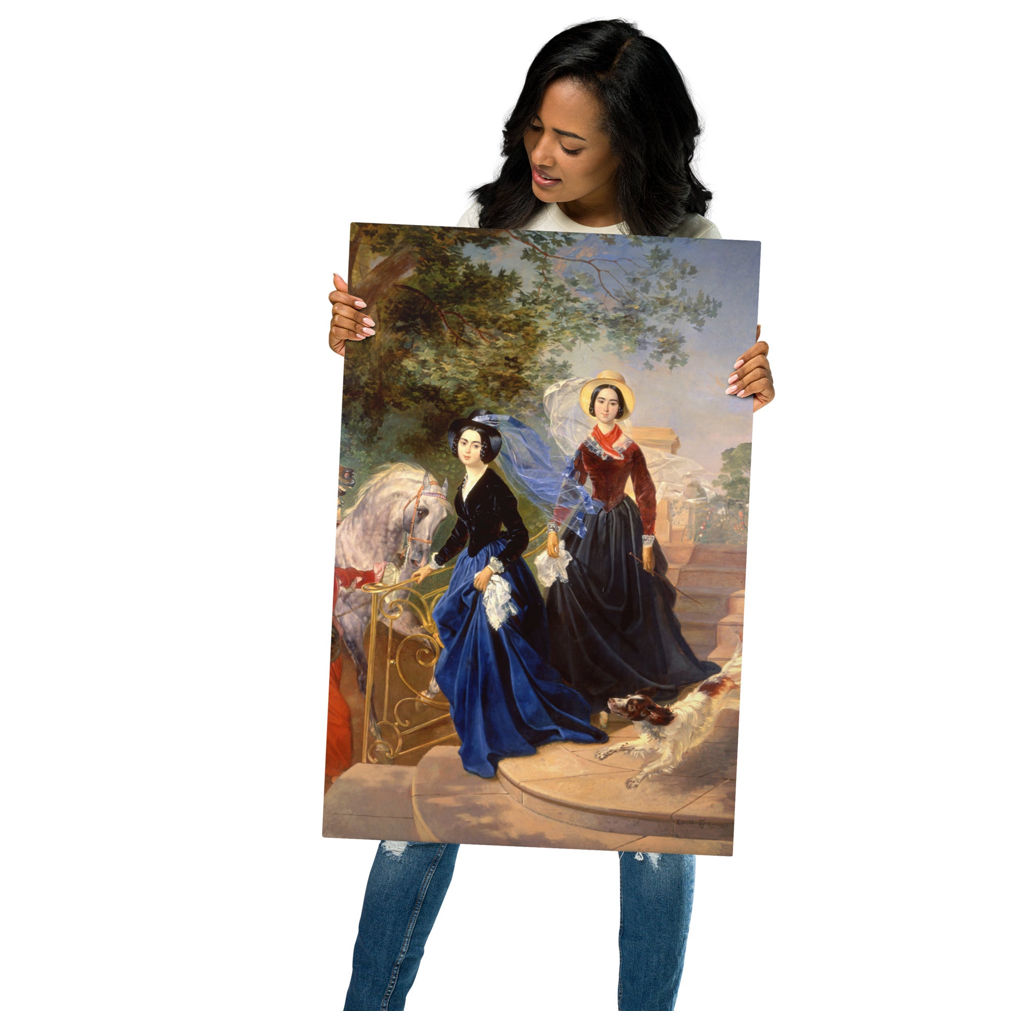 Metal prints Karl Bryullov Russian 1799–1852 Portrait of the Shishmareva Sisters 1839