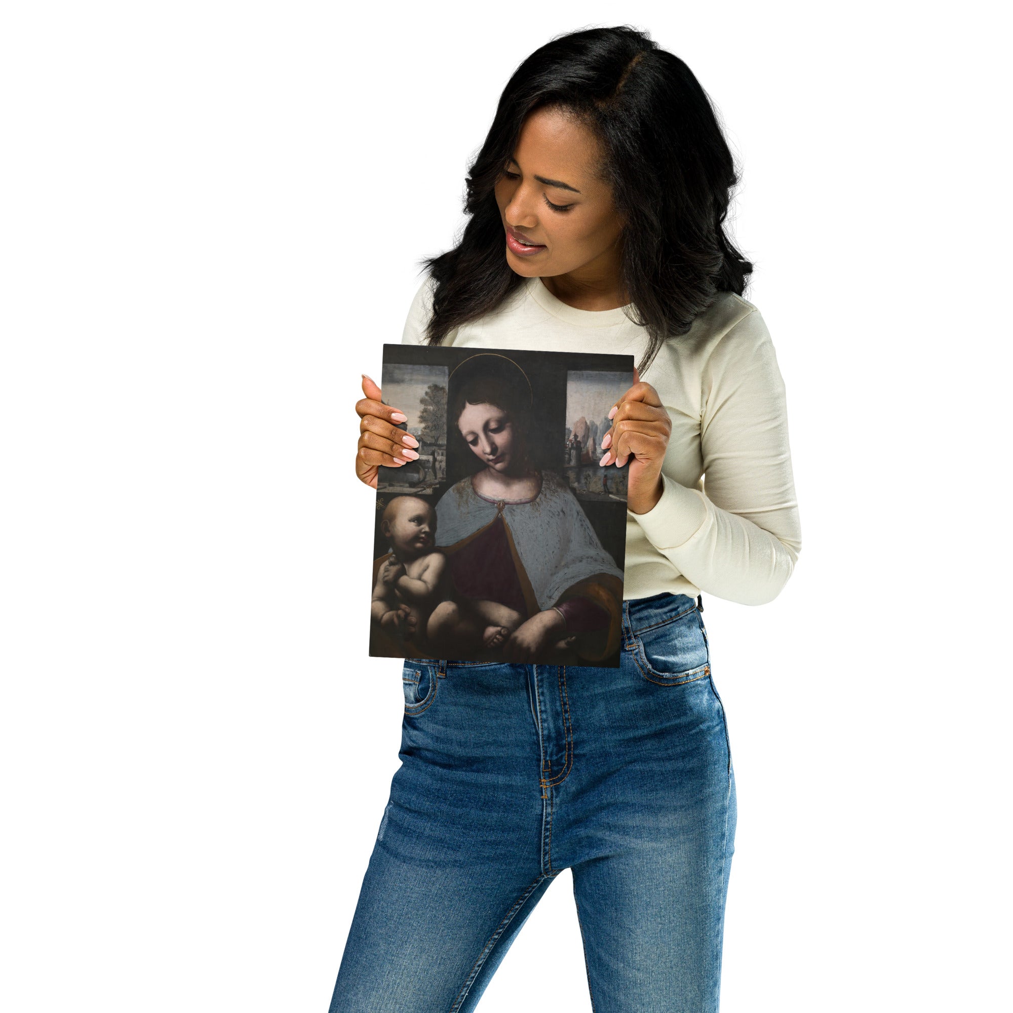 Metal prints Leonardo da Vinci Italian 1452 1519 Virgin and Child (1500)