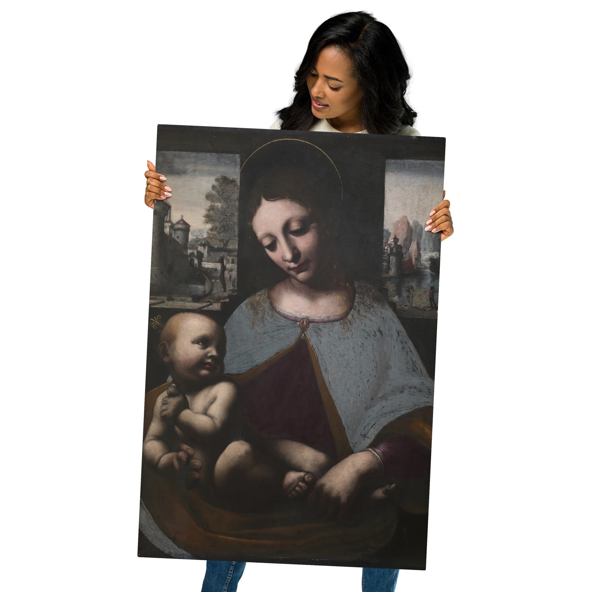 Metal prints Leonardo da Vinci Italian 1452 1519 Virgin and Child (1500)